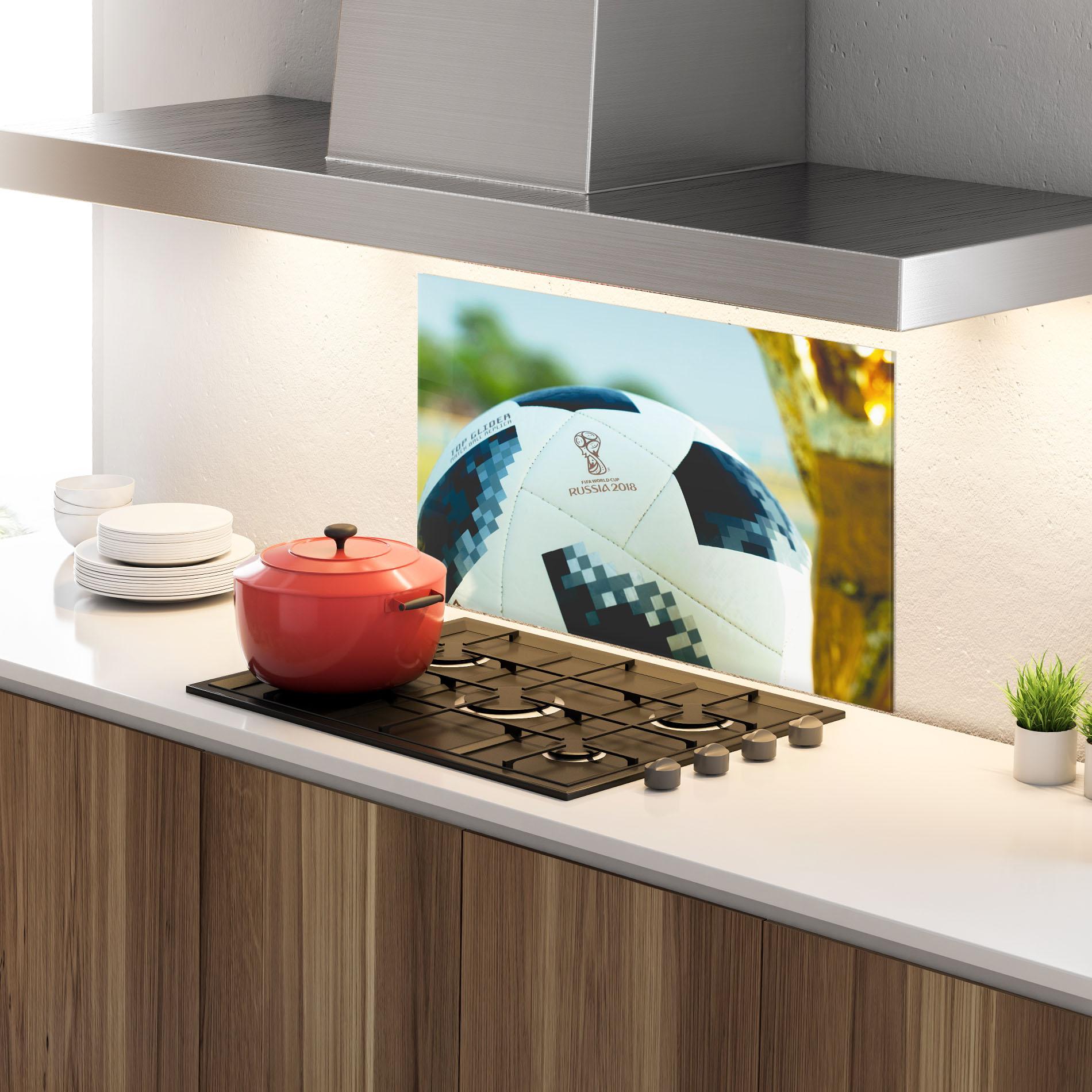 Konyhai üveg hátfal Golden Award For Football mockup 4