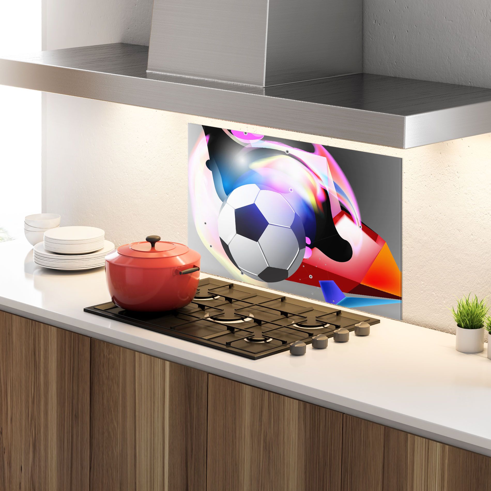 Pink Blue Football Art mockup 4