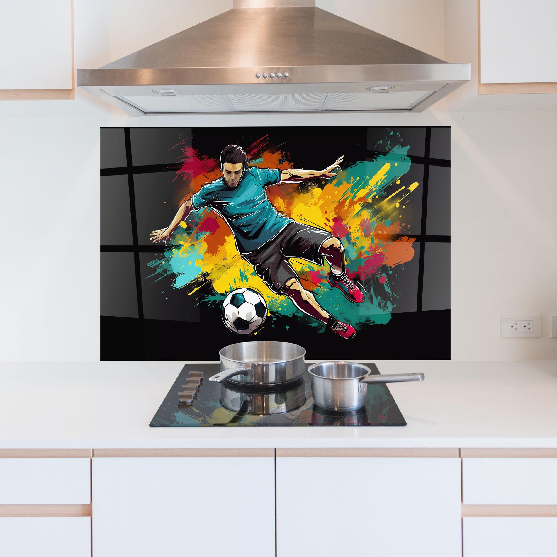 Konyhai üveg hátfal Foot Force mockup 5