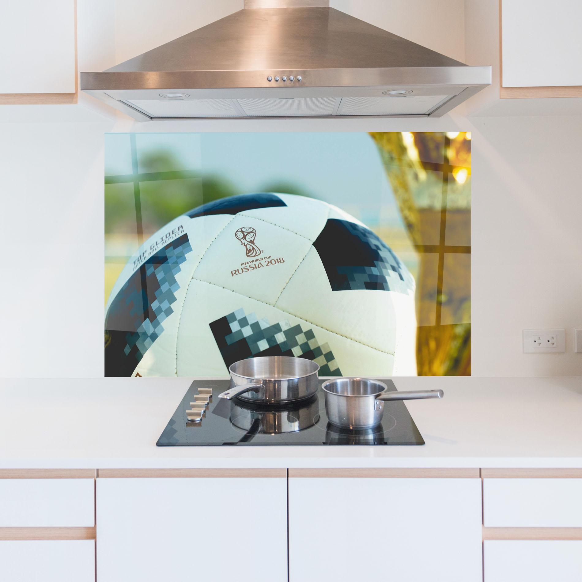 Konyhai üveg hátfal Golden Award For Football mockup 5