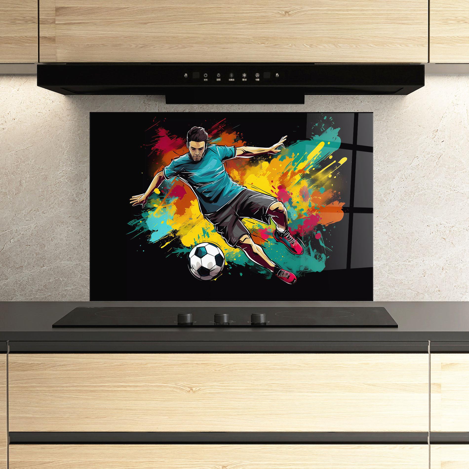 Konyhai üveg hátfal Foot Force mockup 3