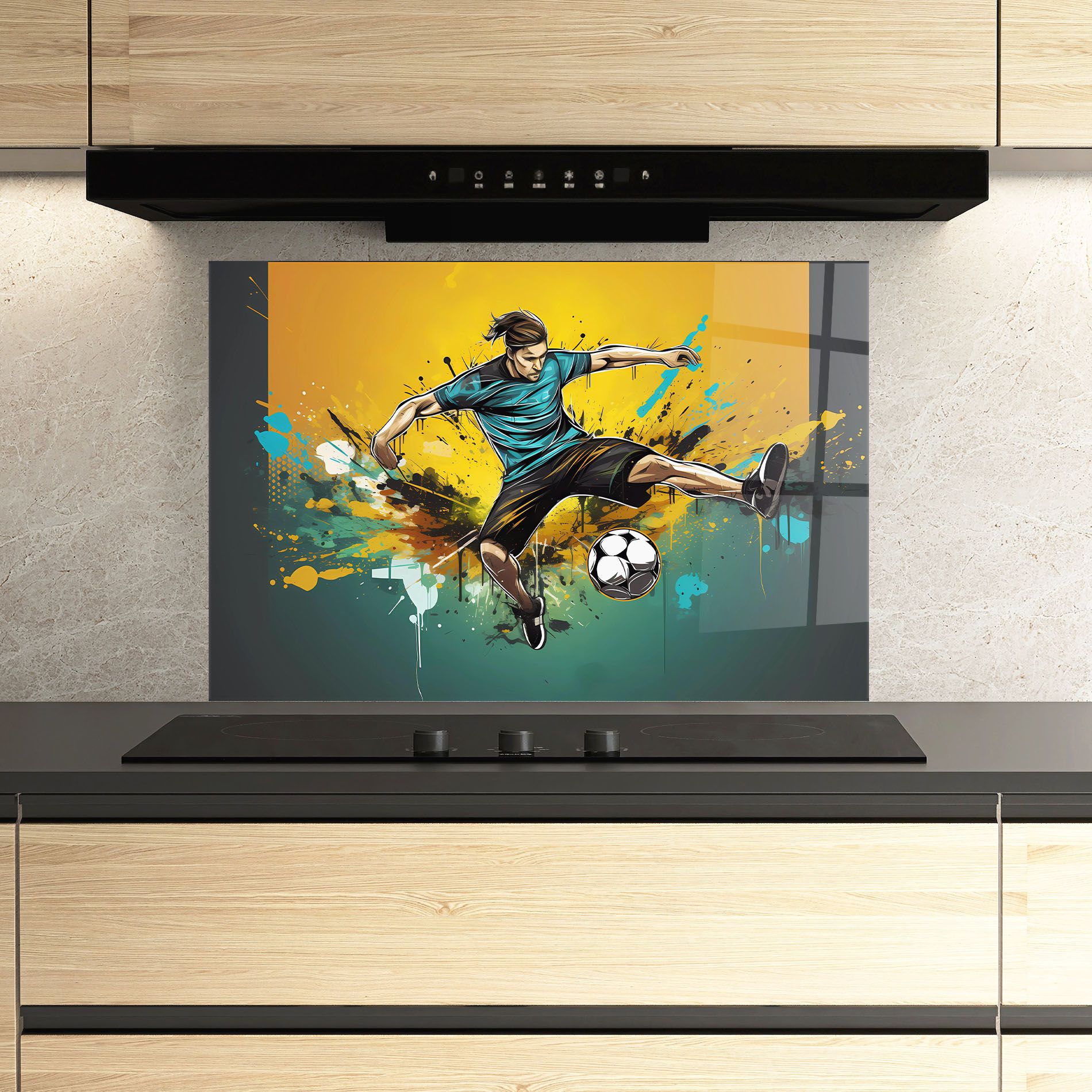 Player Kicks Ball mockup 3