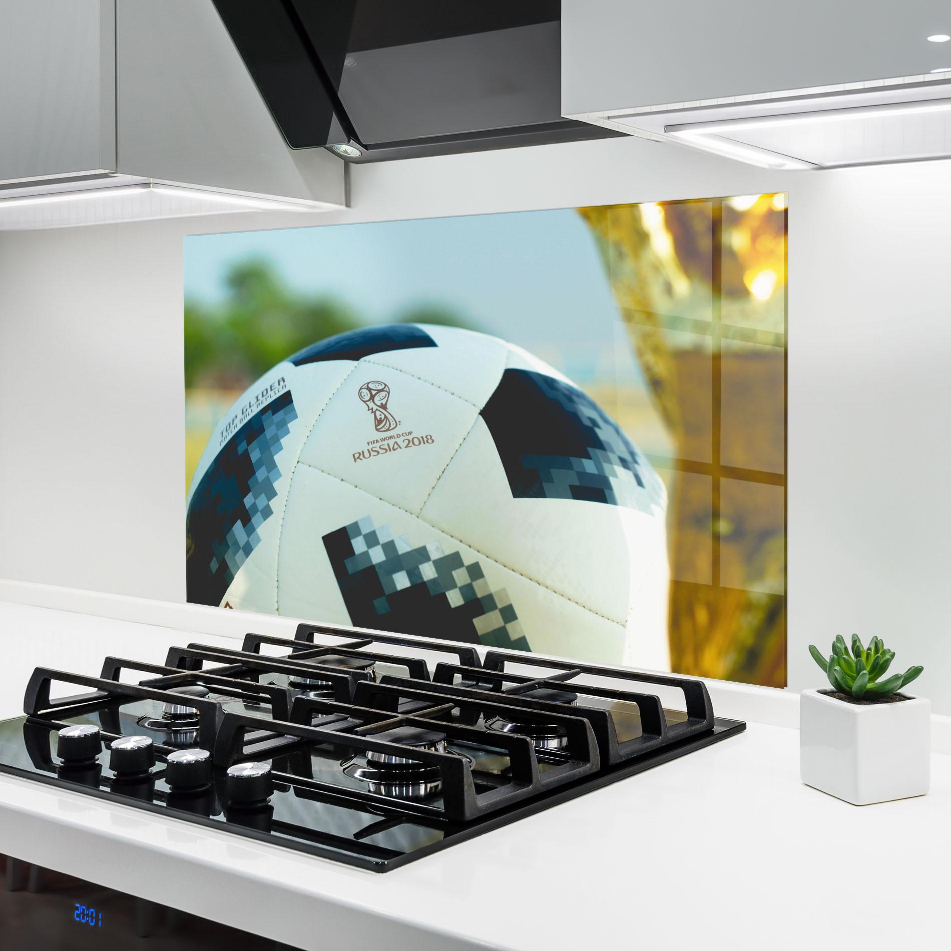 Konyhai üveg hátfal Golden Award For Football mockup 6