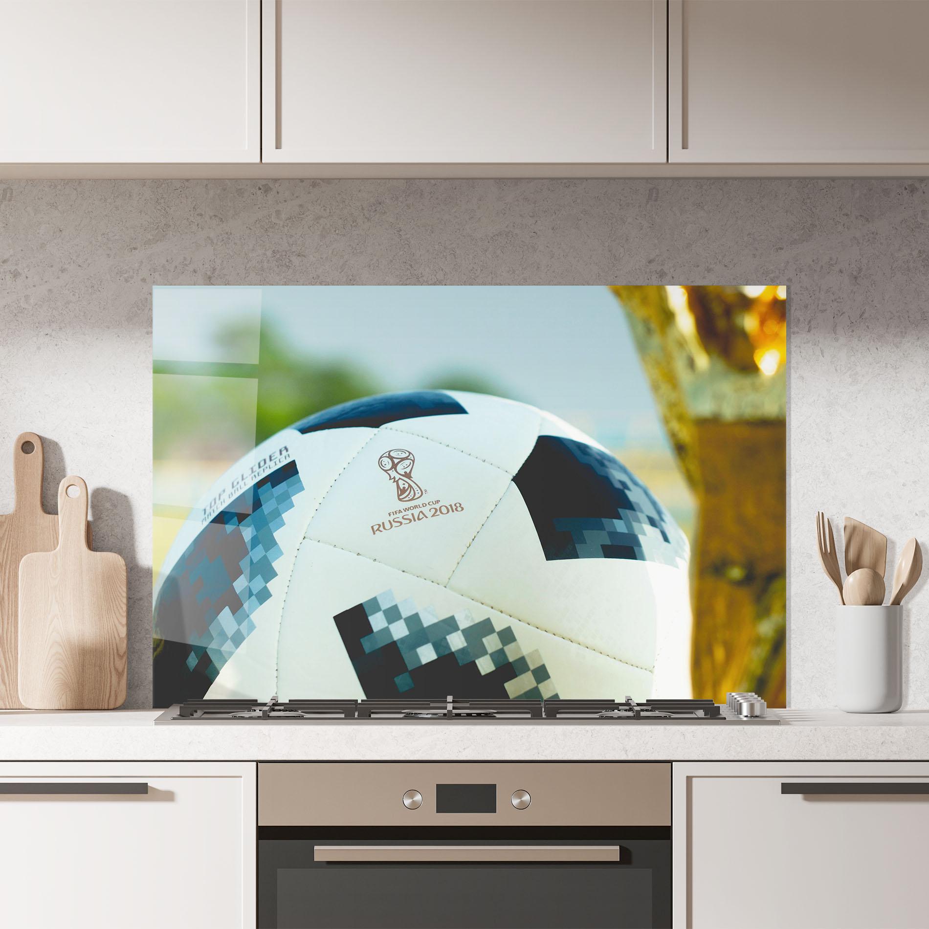 Konyhai üveg hátfal Golden Award For Football mockup 7