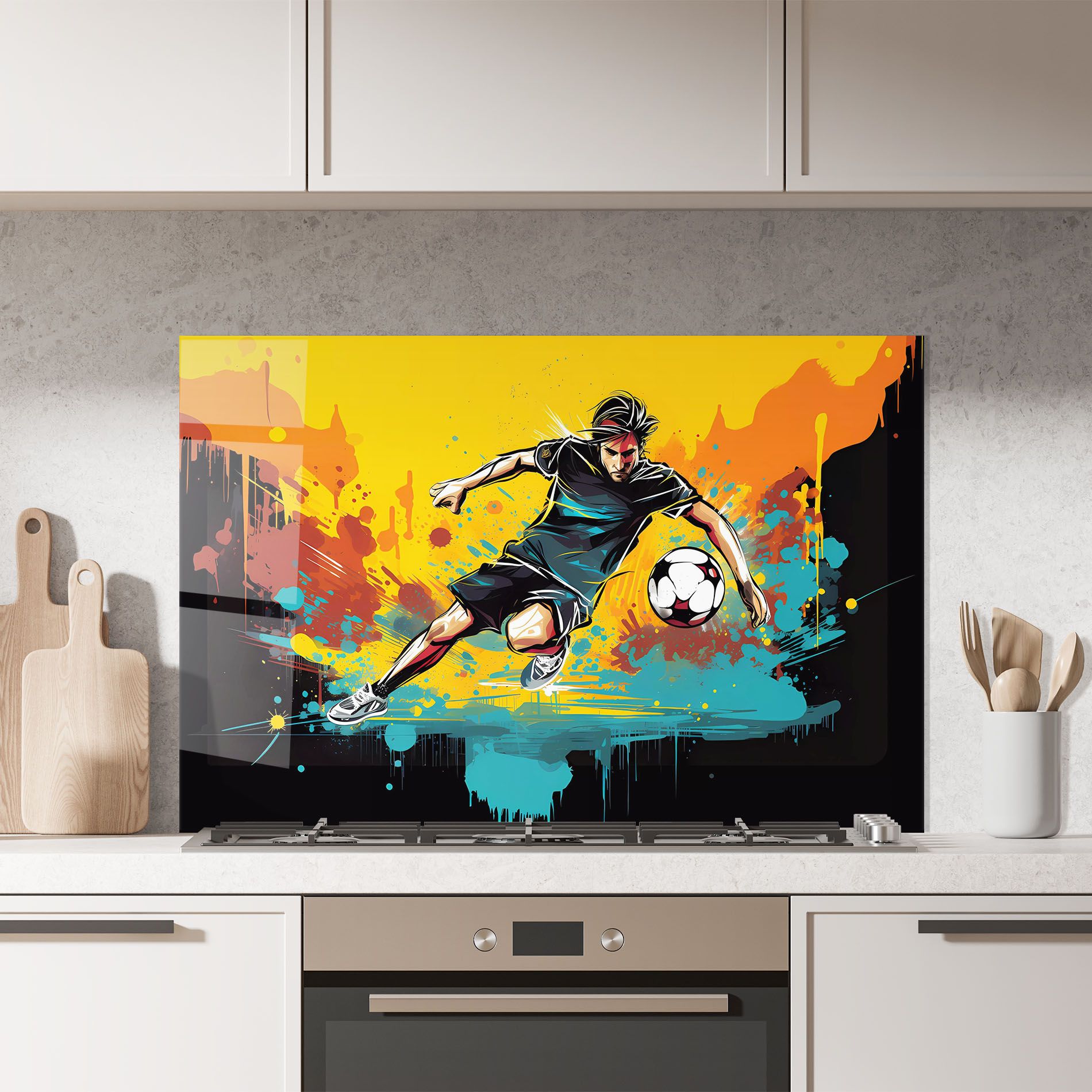 Painting Football Player mockup 7