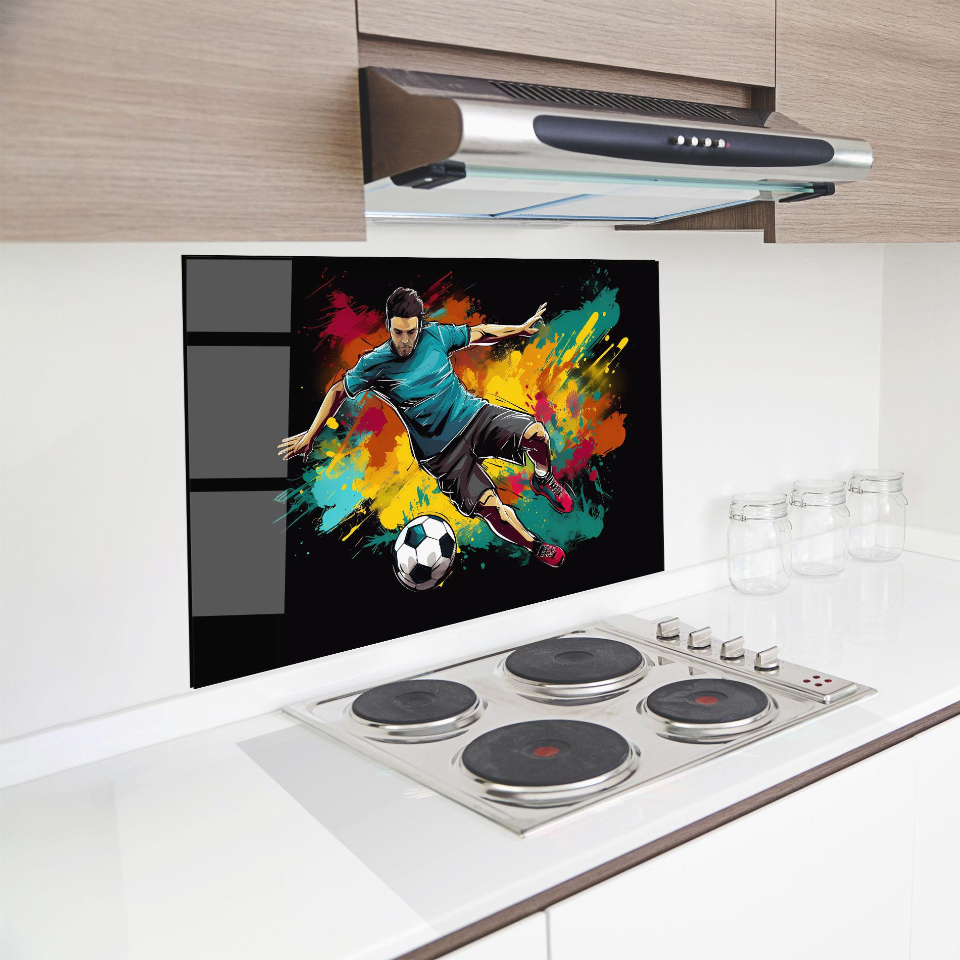 Konyhai üveg hátfal Foot Force mockup 8