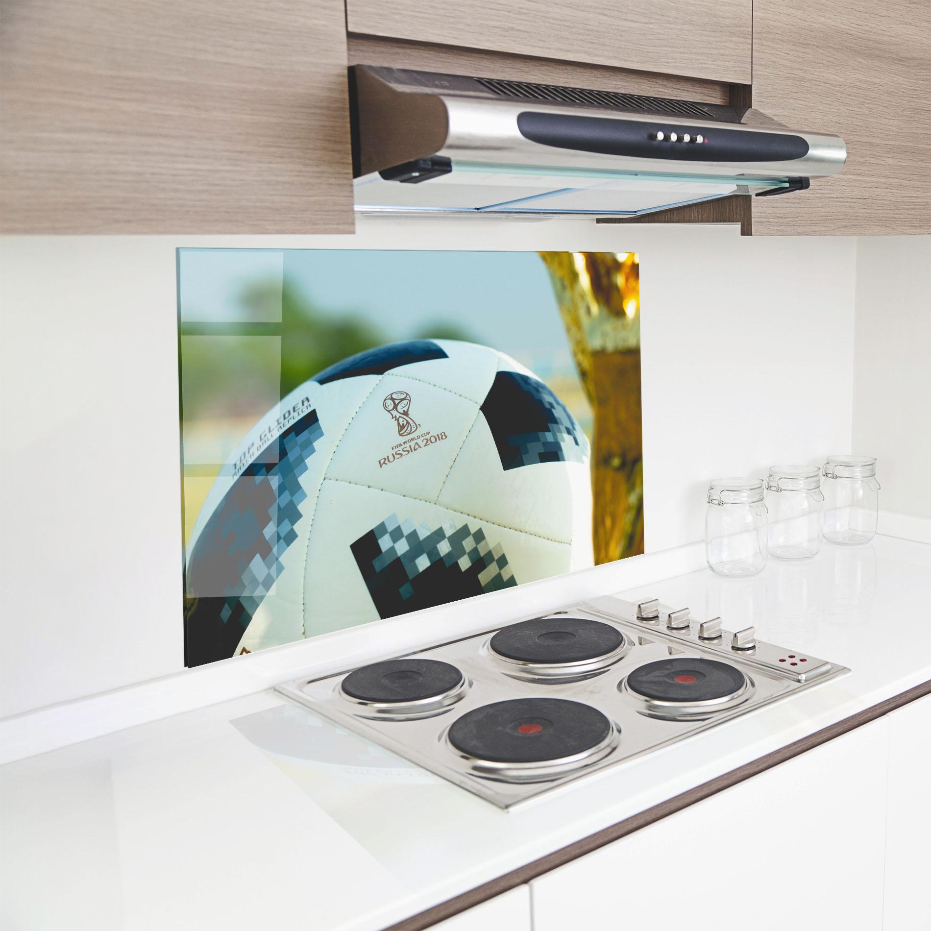 Konyhai üveg hátfal Golden Award For Football mockup 8