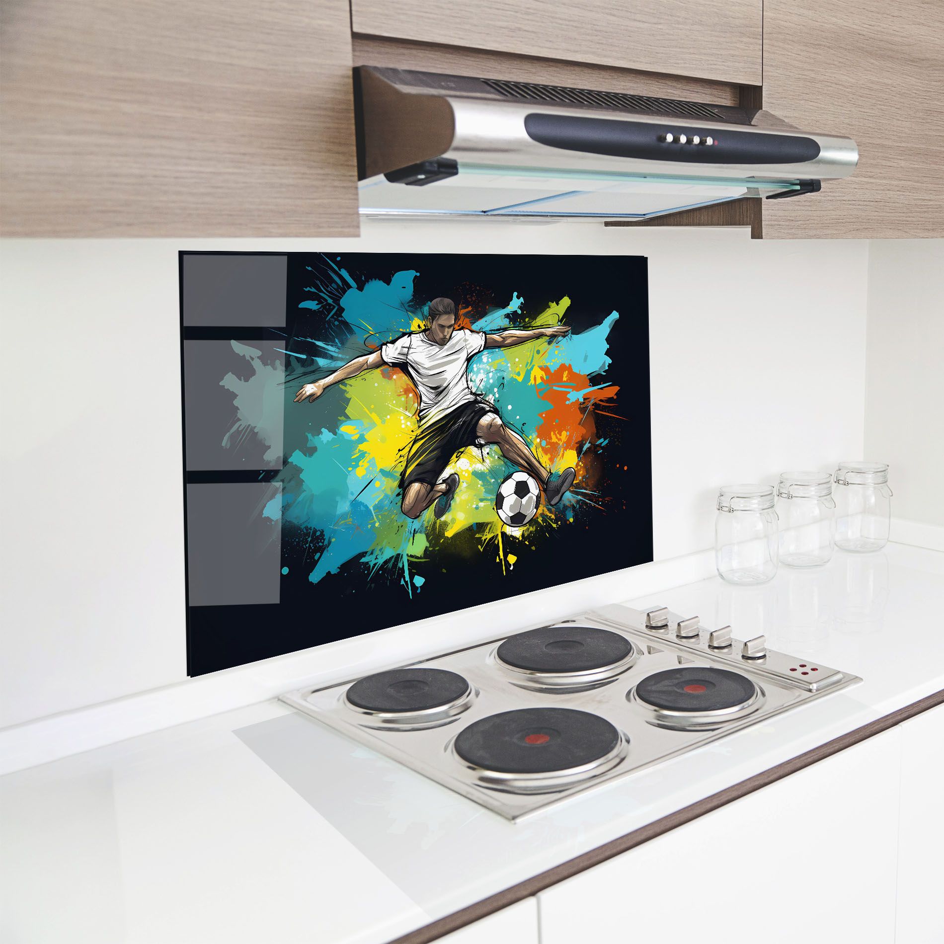 Green Paint Football Player mockup 8