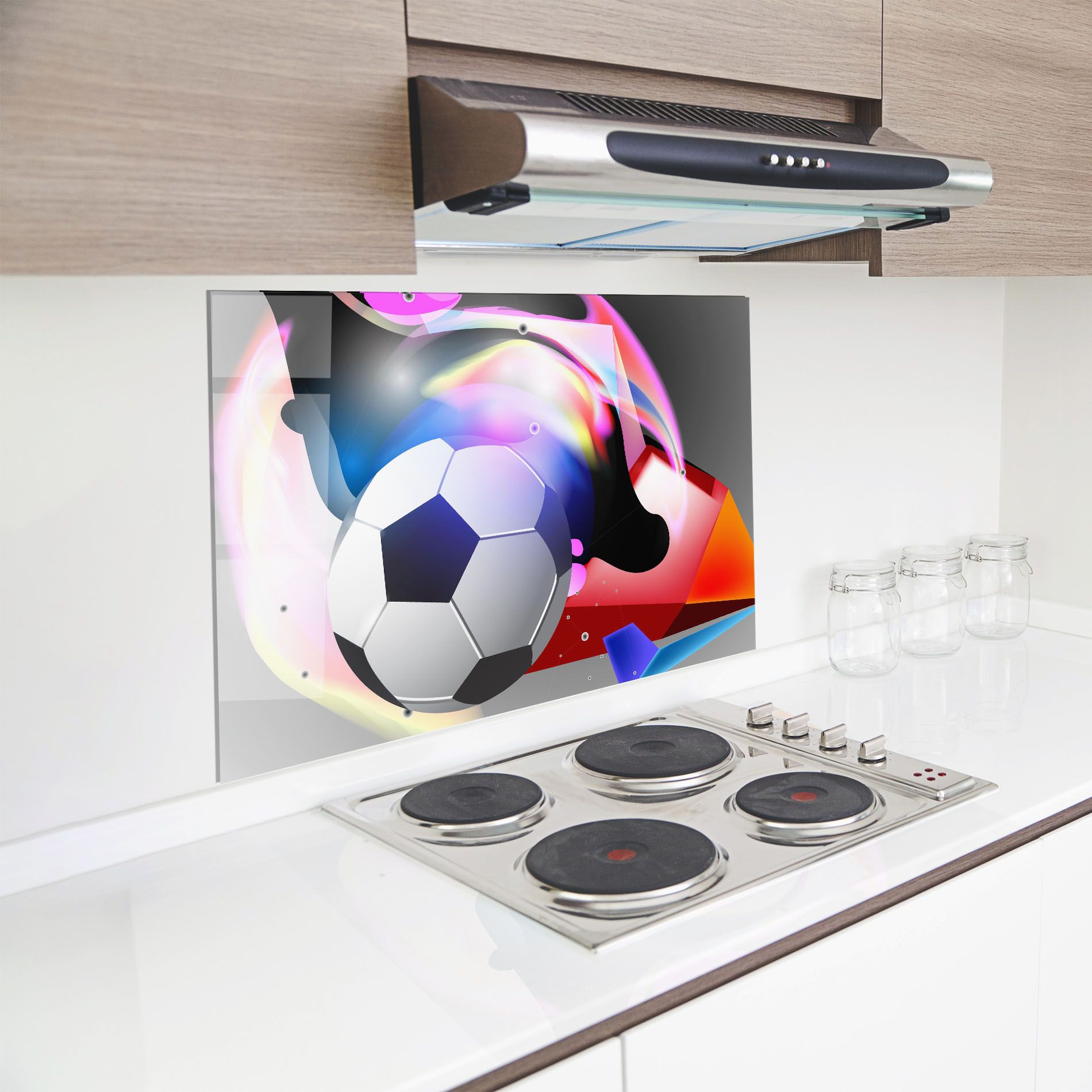 Pink Blue Football Art mockup 8