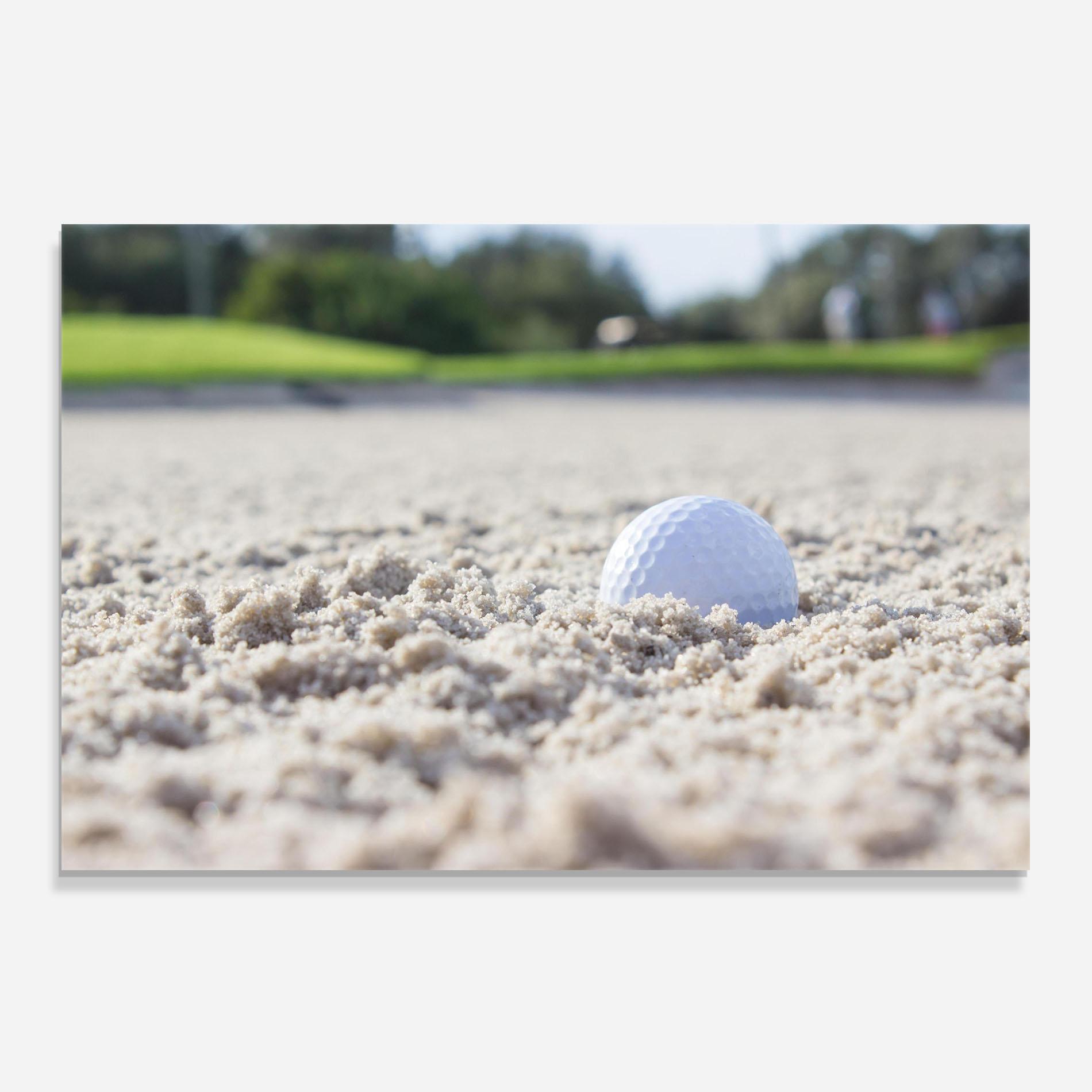 Konyhai üveg hátfal Golf Ball In Sand mockup 0