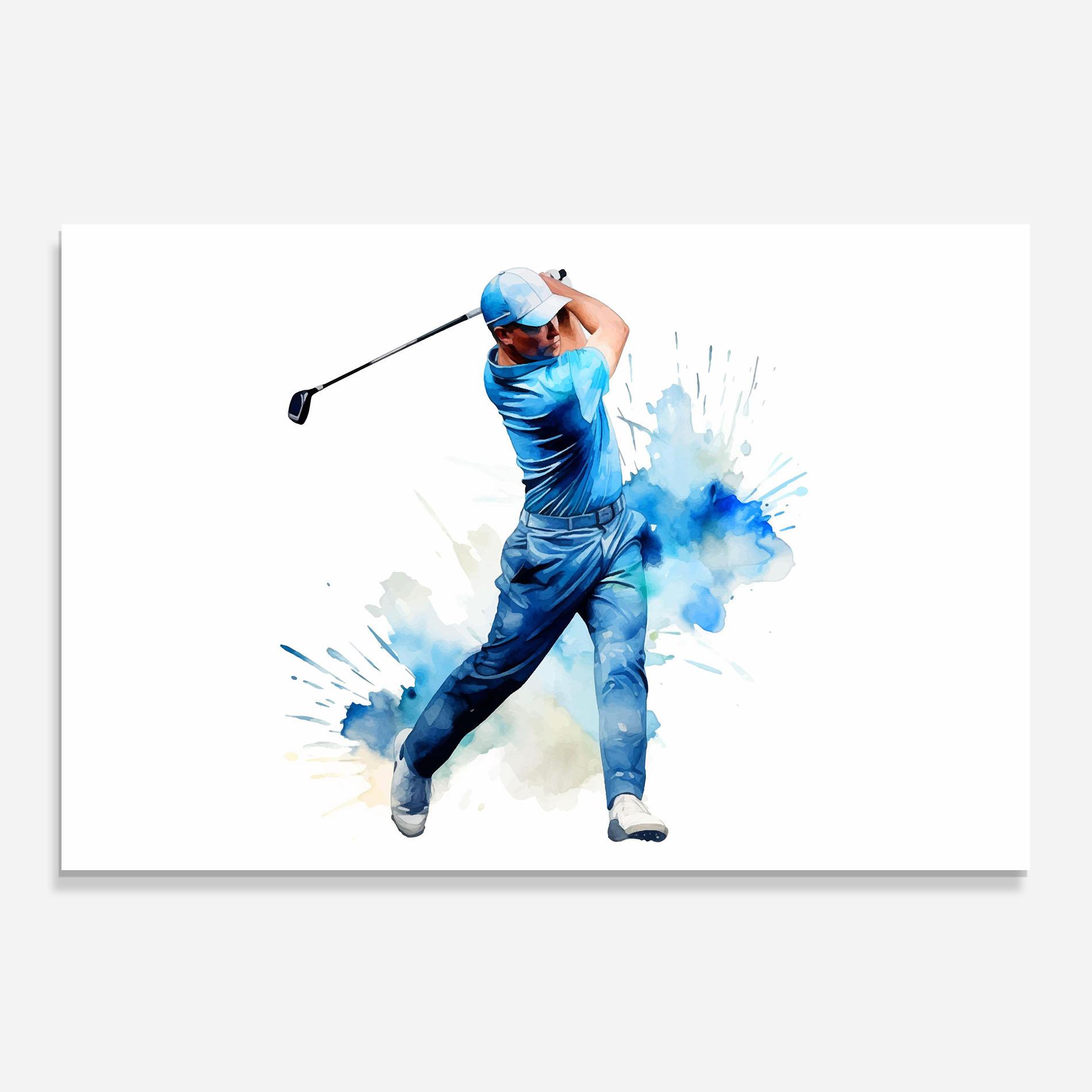 Konyhai üveg hátfal Golf Watercolor mockup 0