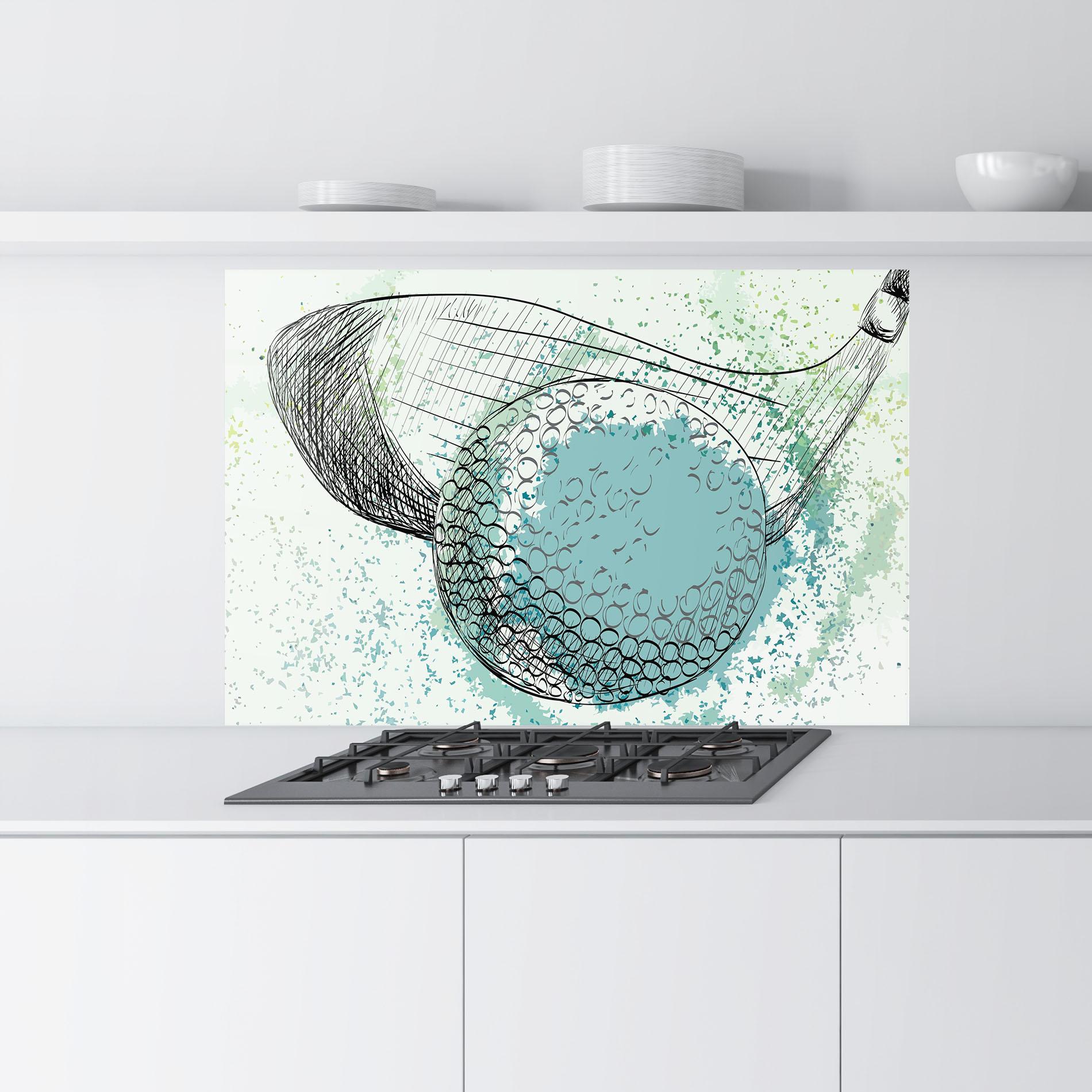 Konyhai üveg hátfal Blue Golf mockup 9