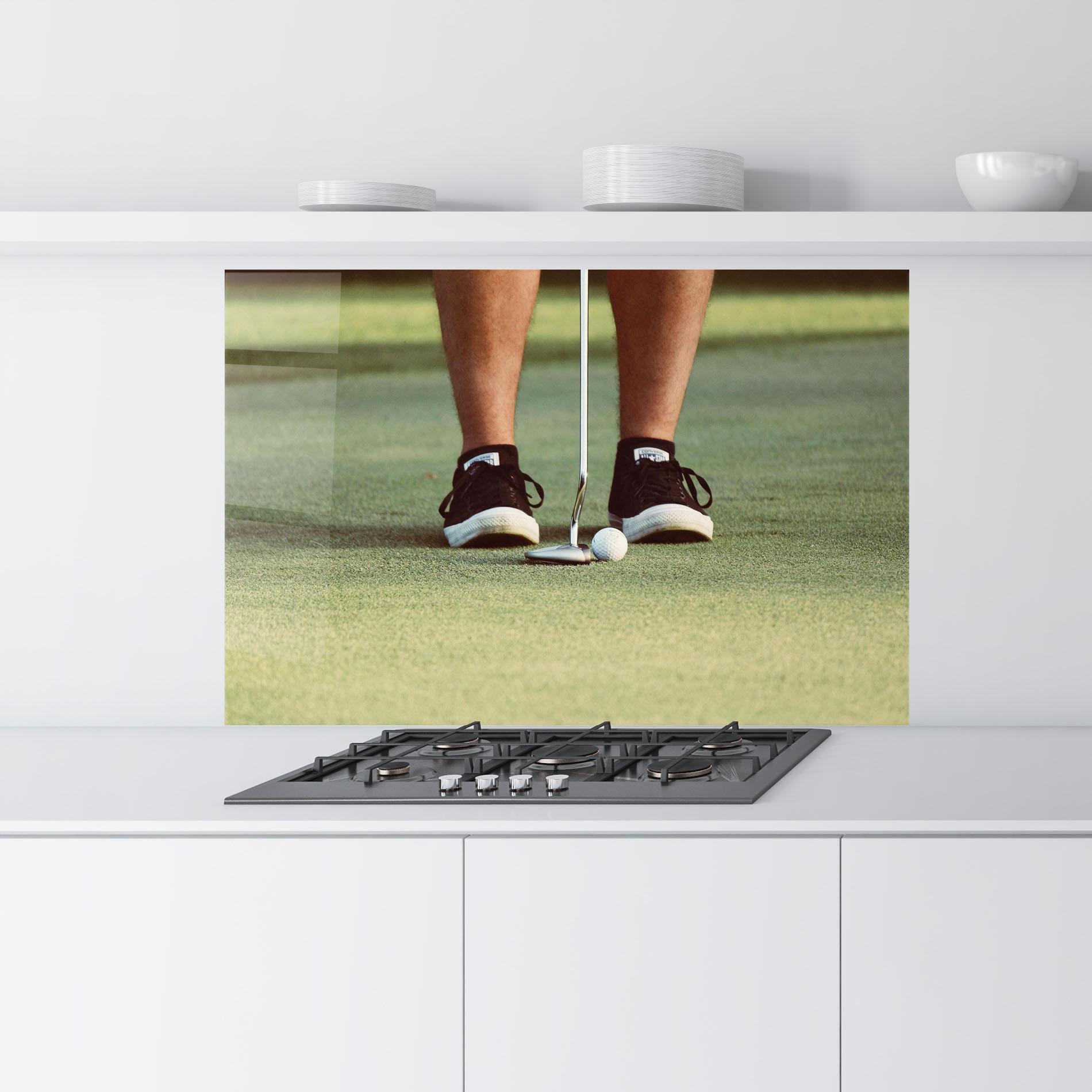 Konyhai üveg hátfal Converse Golf Ball mockup 9