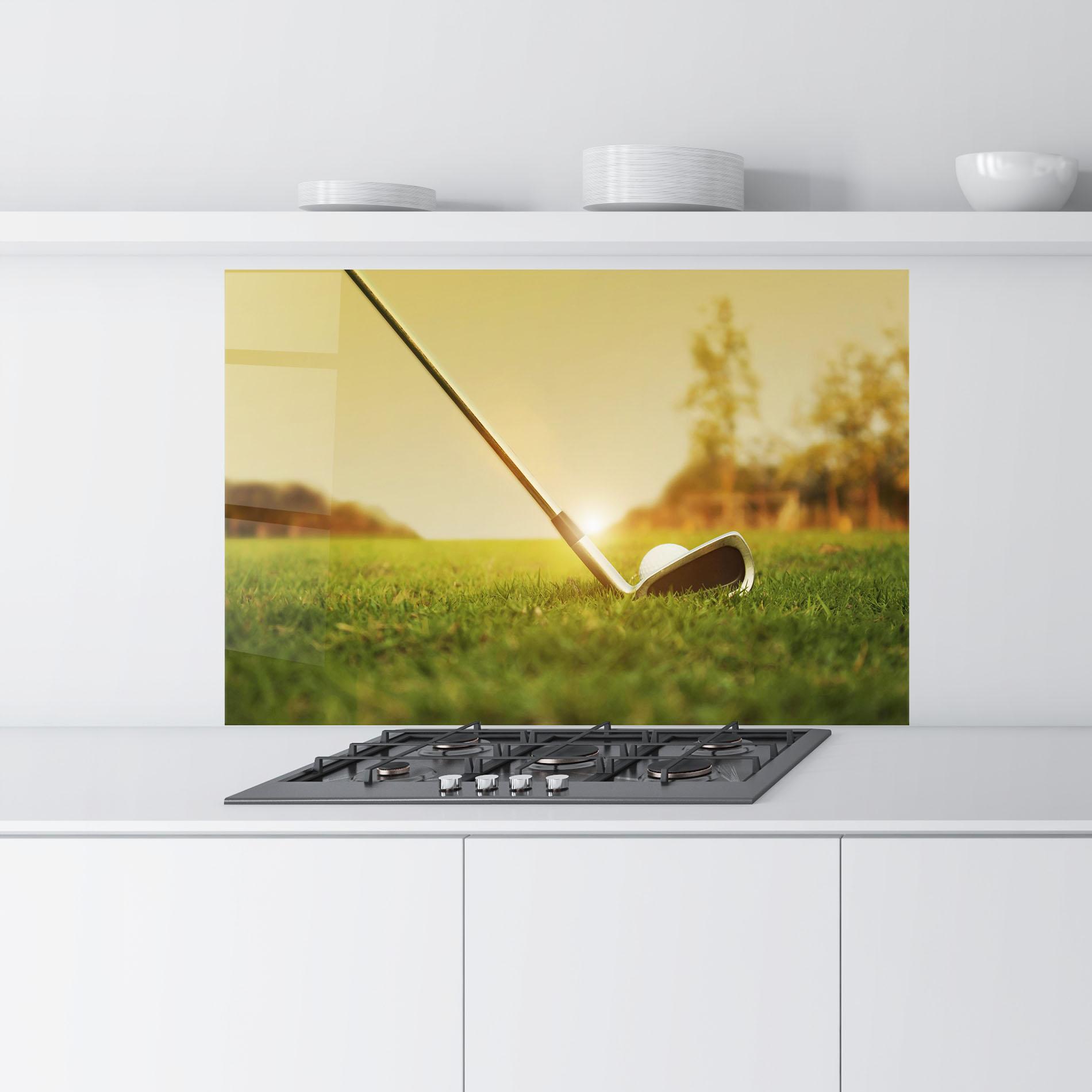 Konyhai üveg hátfal Golf Course mockup 9