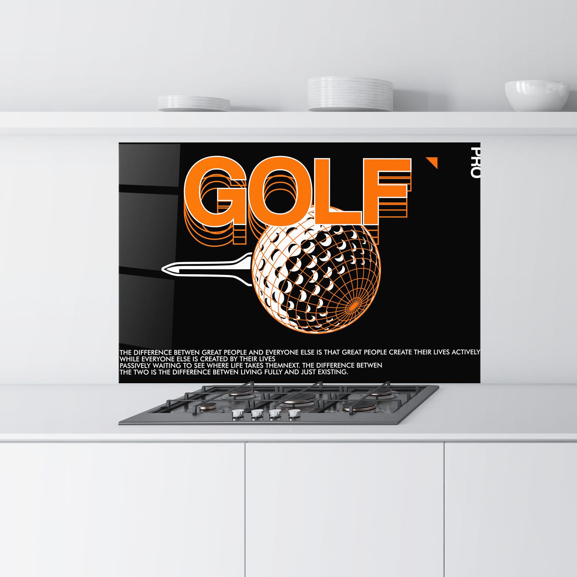 Konyhai üveg hátfal Golf Great People mockup 9