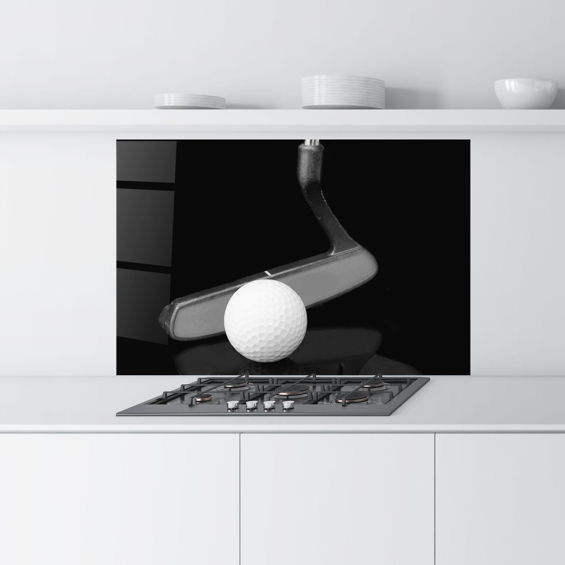 Konyhai üveg hátfal Golf Putter Head mockup 9