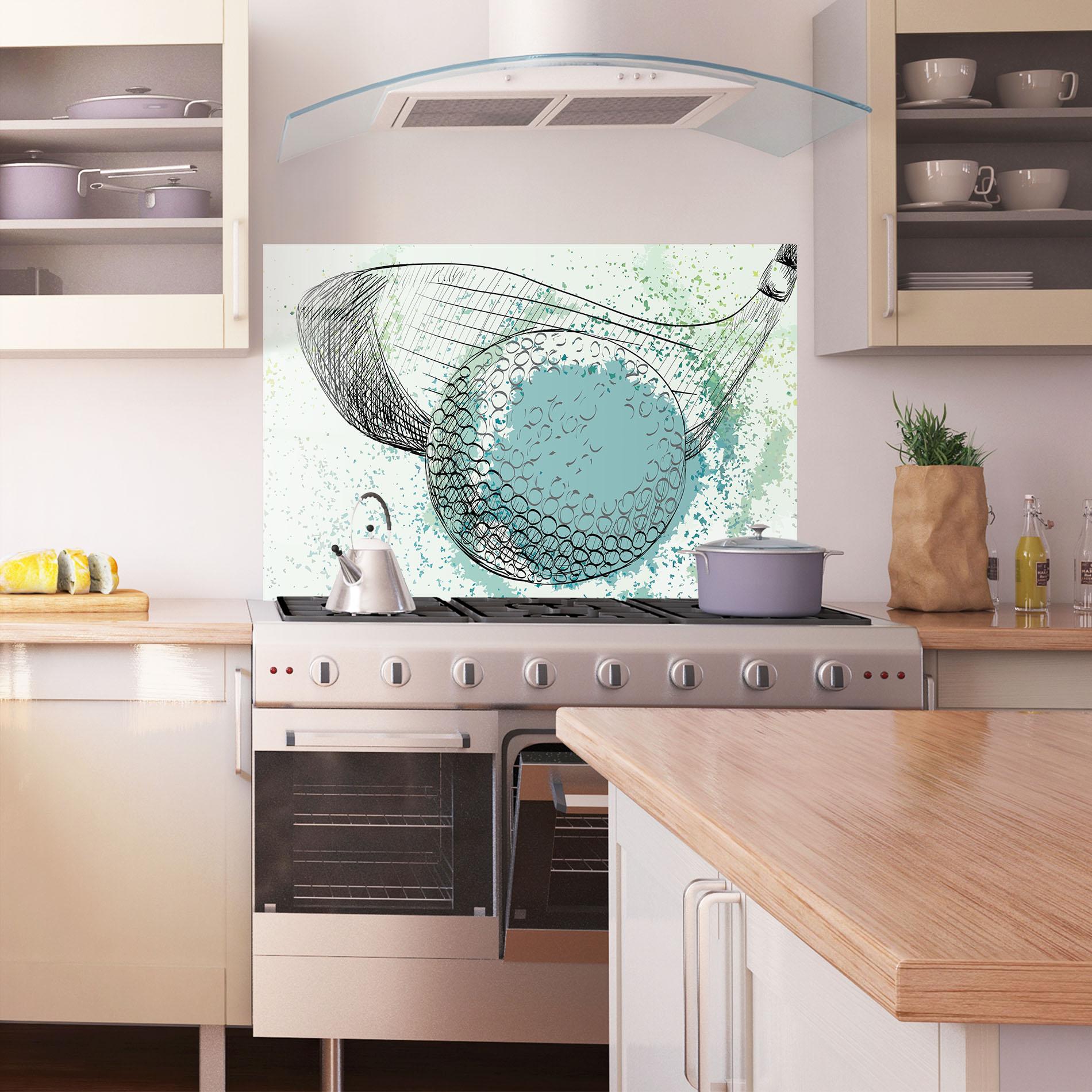 Konyhai üveg hátfal Blue Golf mockup 1