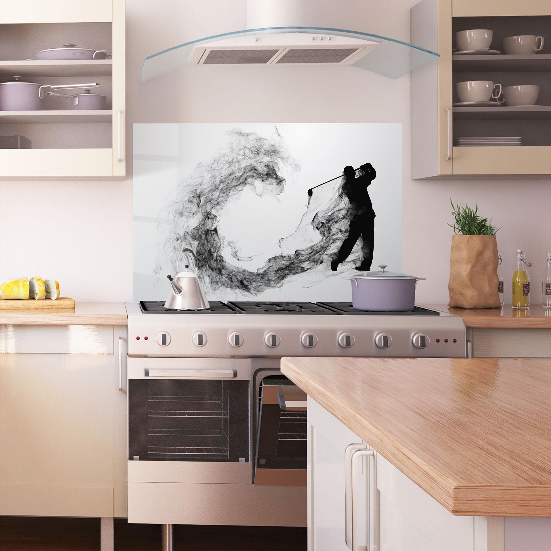 Konyhai üveg hátfal Golf Smoke mockup 1