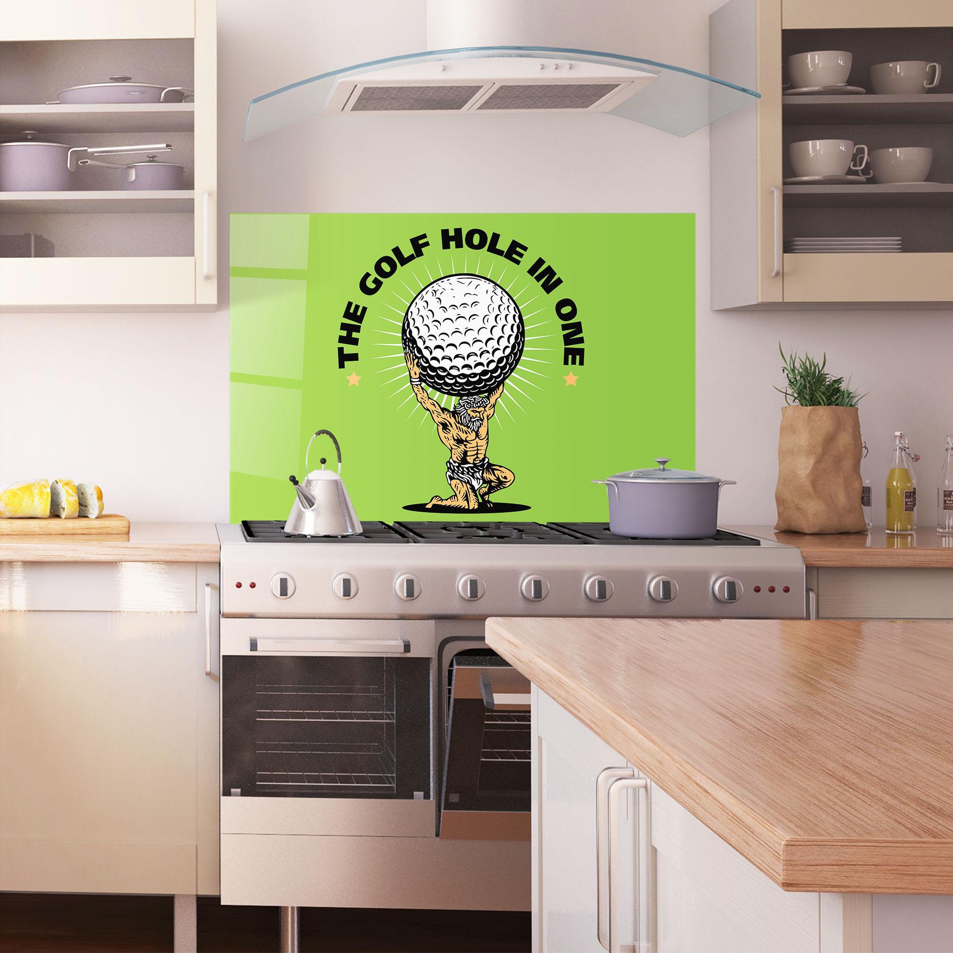 Konyhai üveg hátfal Hole In One mockup 1