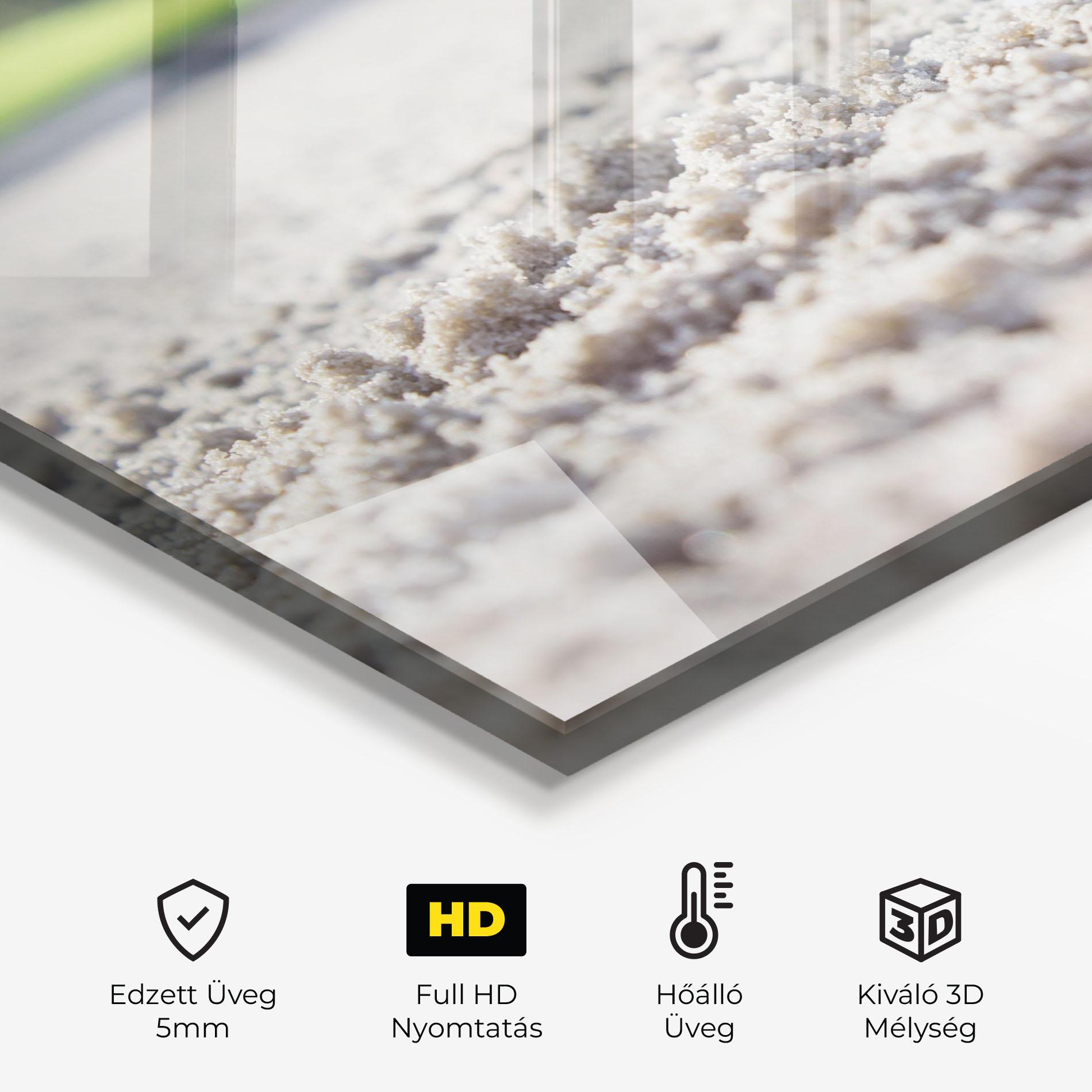 Konyhai üveg hátfal Golf Ball In Sand mockup 2