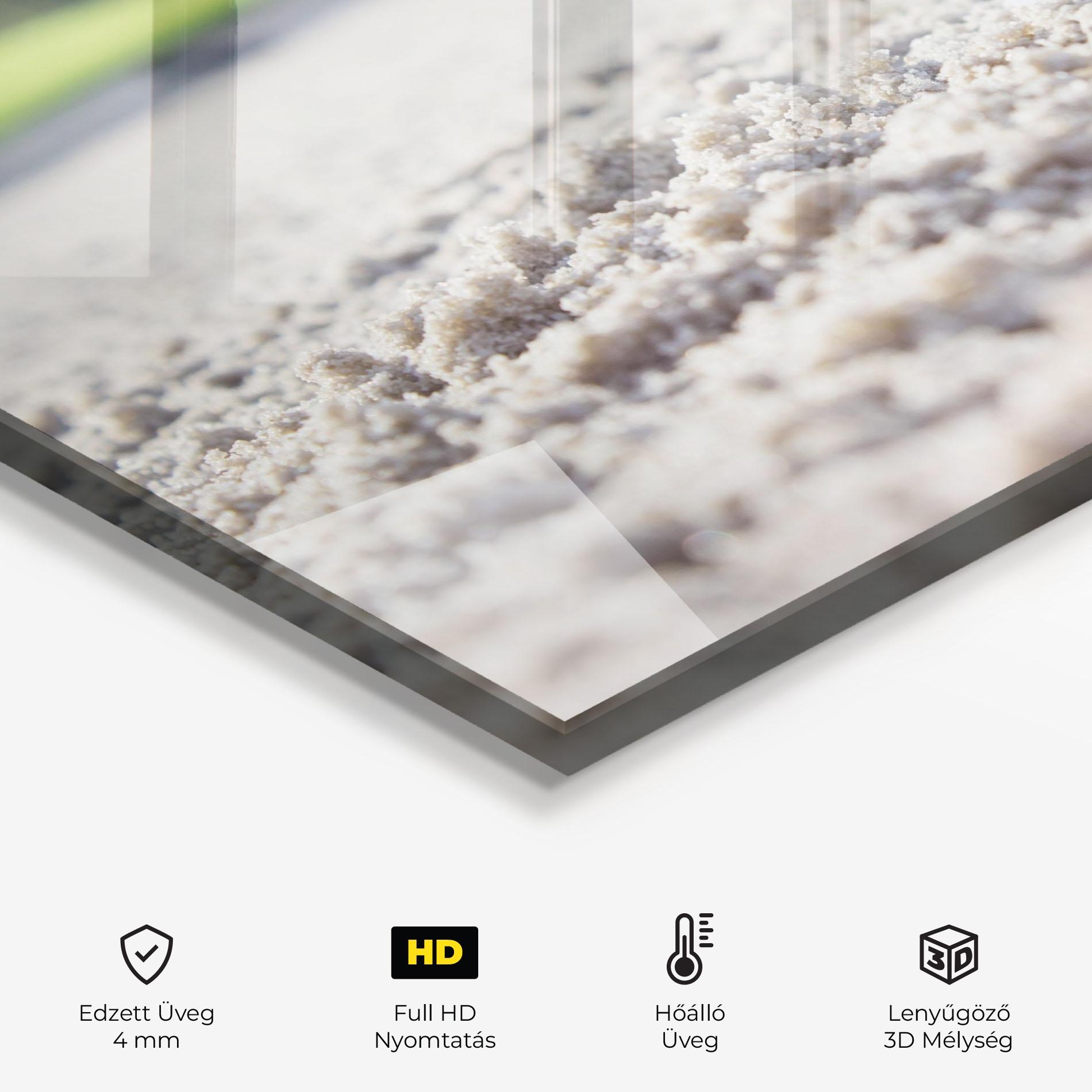 Konyhai üveg hátfal Golf Ball In Sand mockup 2