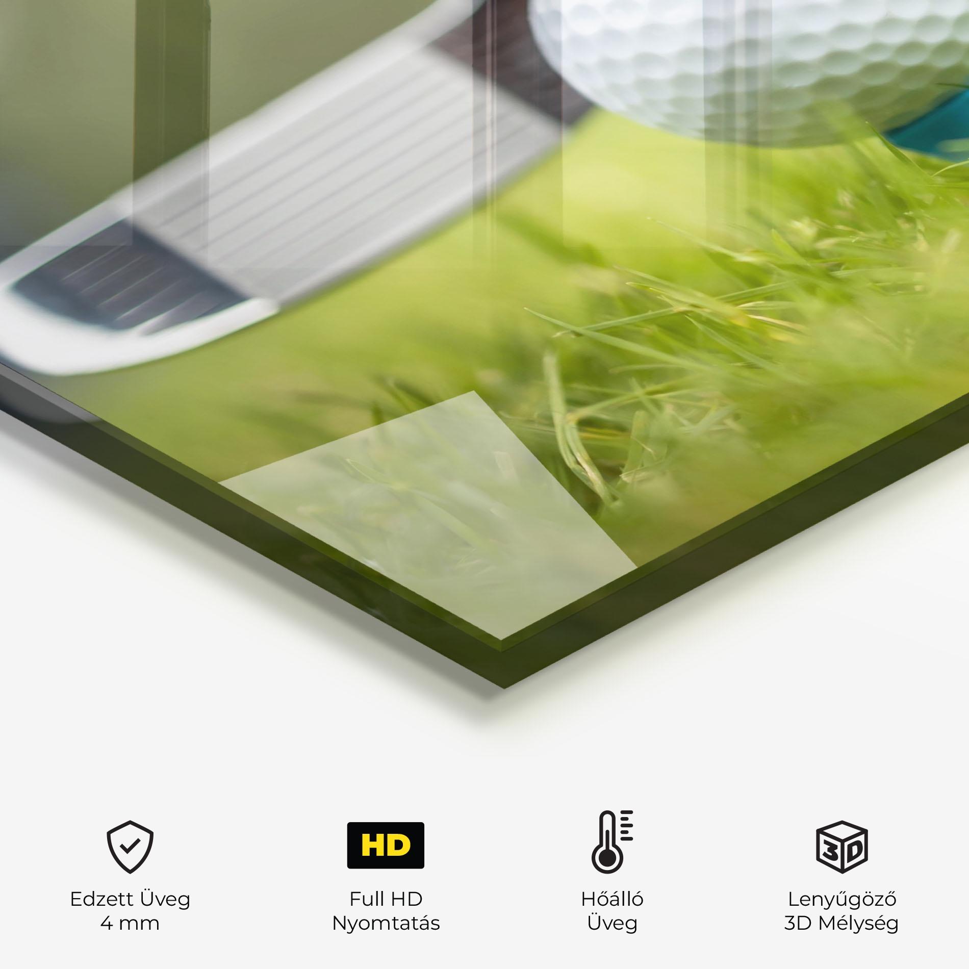 Konyhai üveg hátfal Golf Ball Tee mockup 2