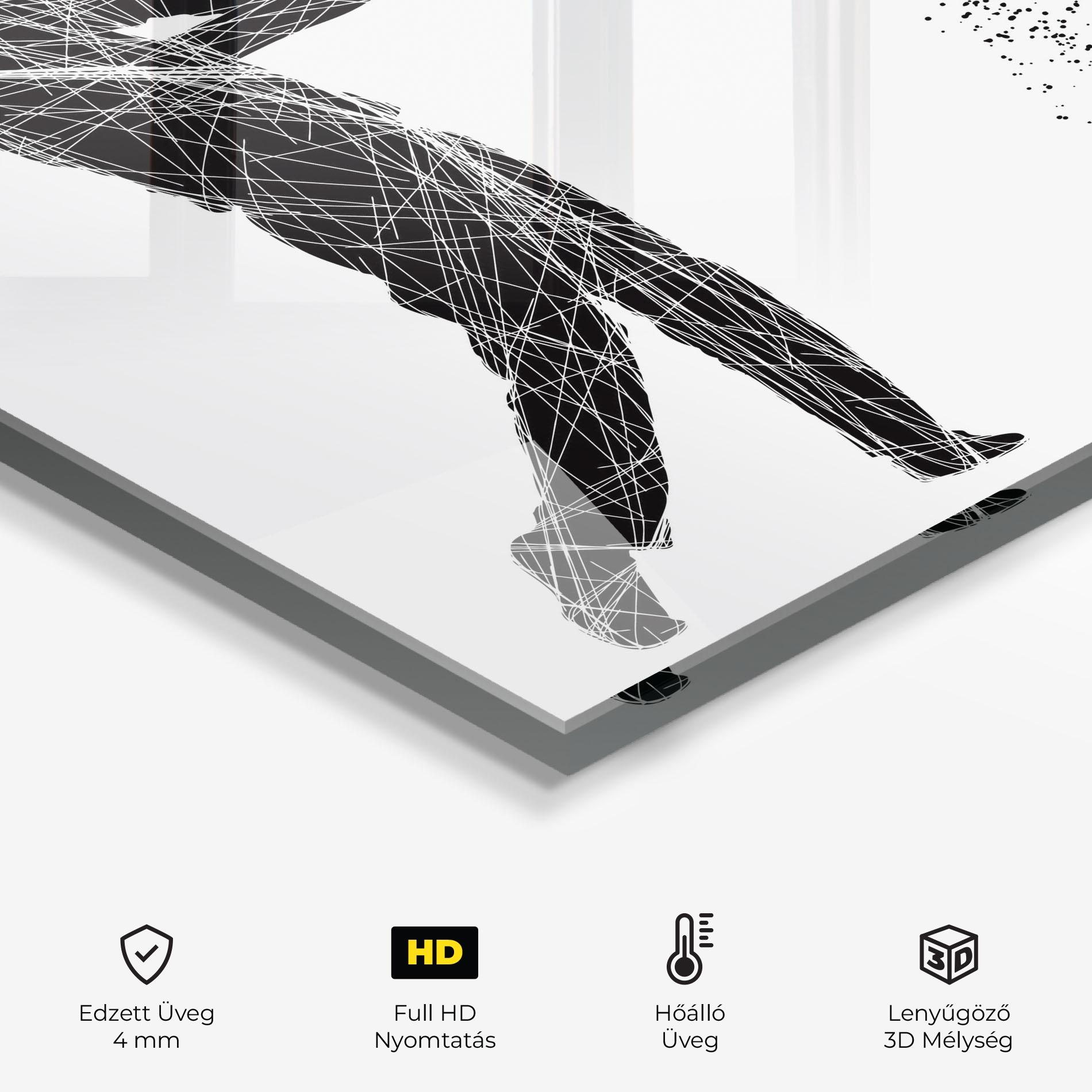 Konyhai üveg hátfal Golf White mockup 2