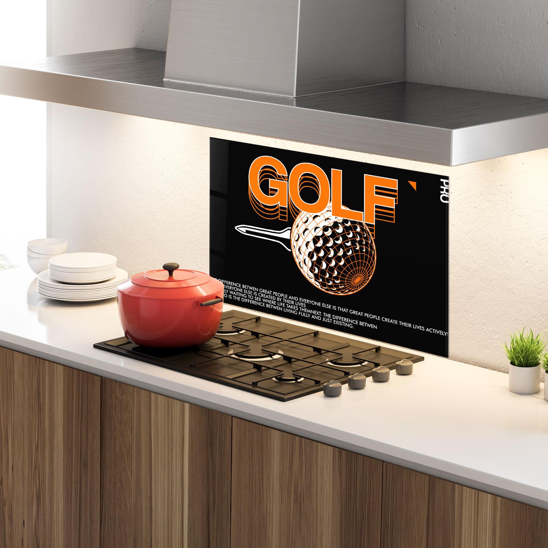 Konyhai üveg hátfal Golf Great People mockup 4