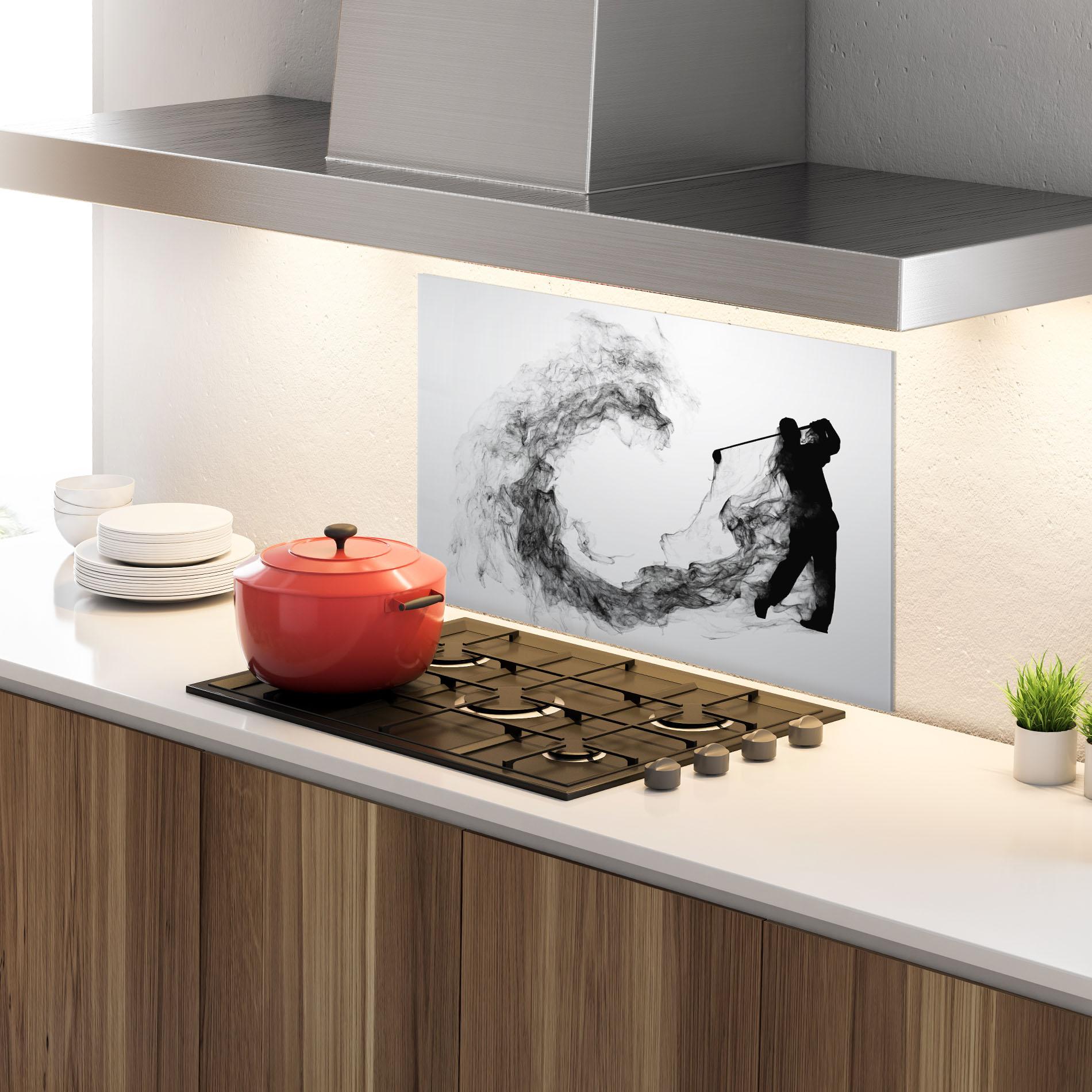 Konyhai üveg hátfal Golf Smoke mockup 4