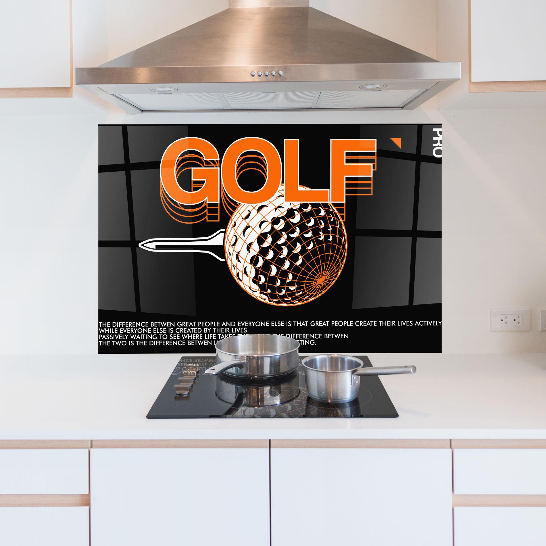 Konyhai üveg hátfal Golf Great People mockup 5