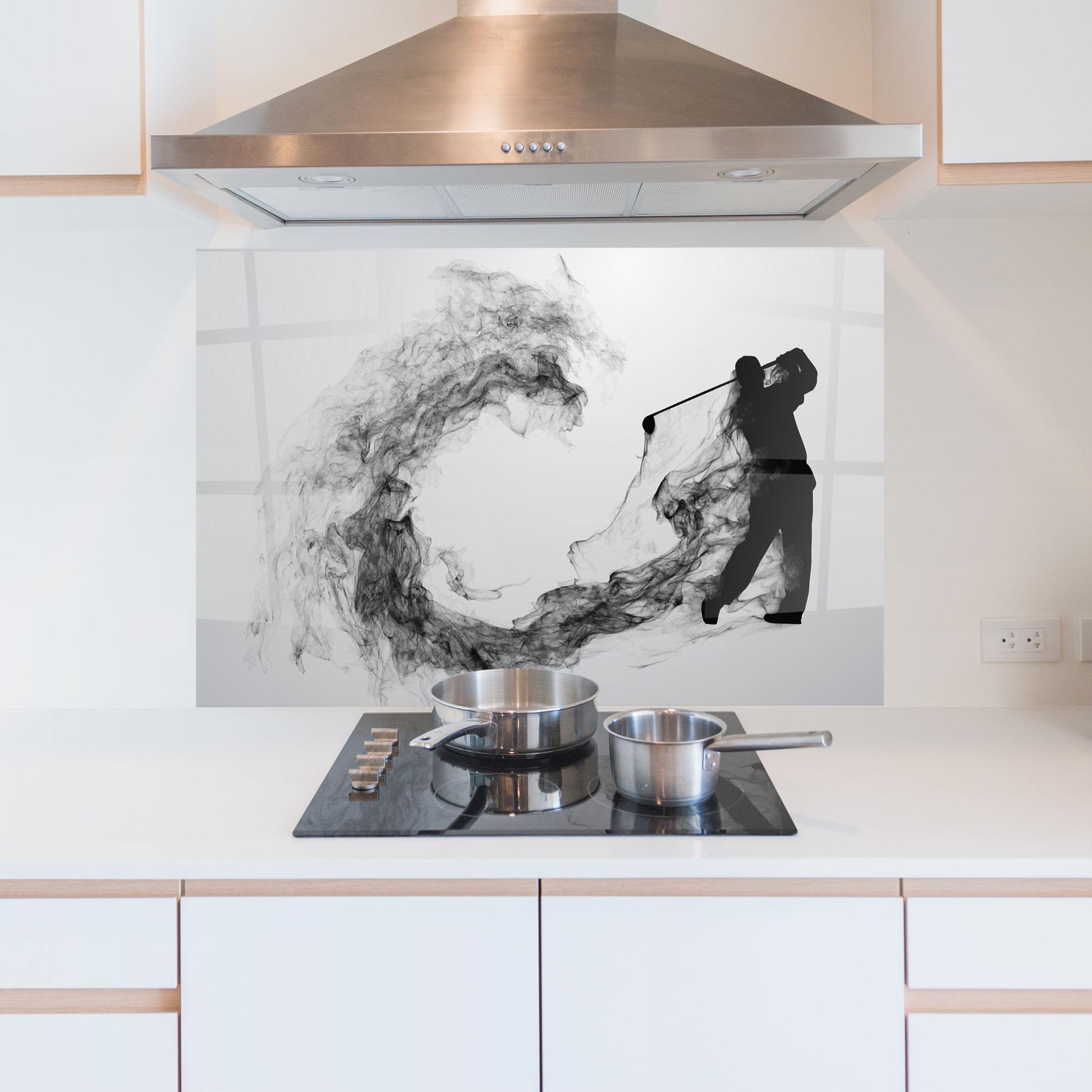 Konyhai üveg hátfal Golf Smoke mockup 5