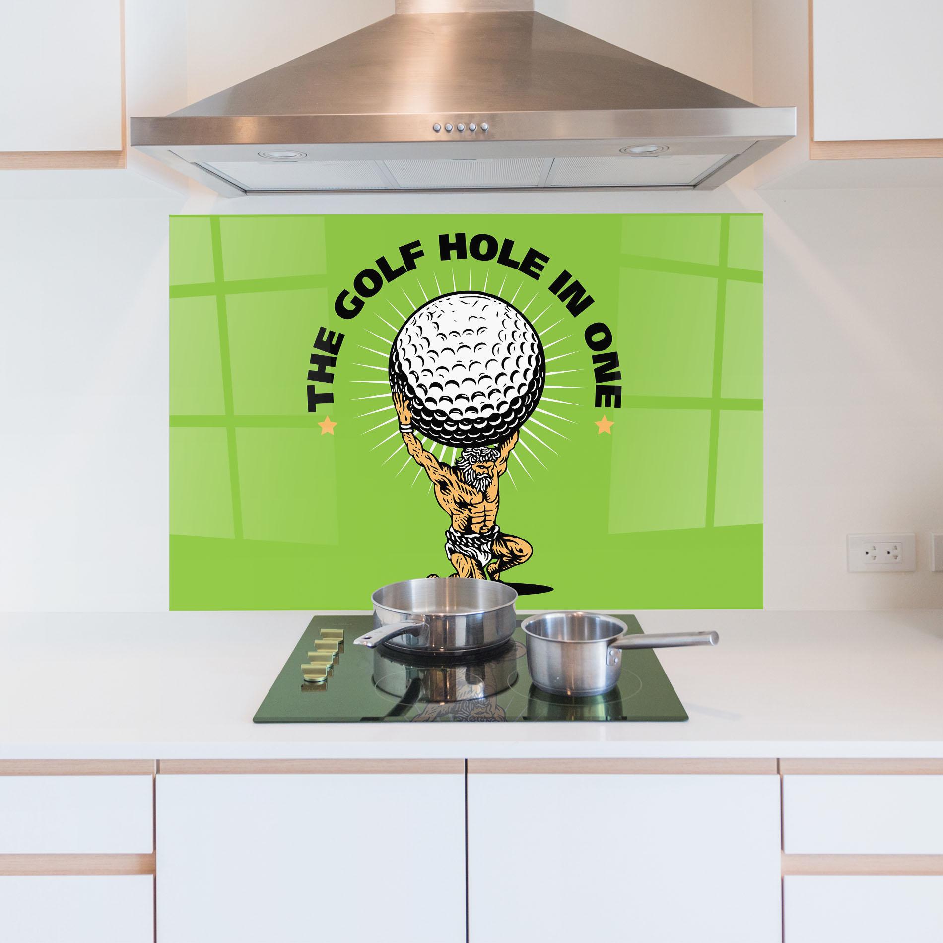 Konyhai üveg hátfal Hole In One mockup 5