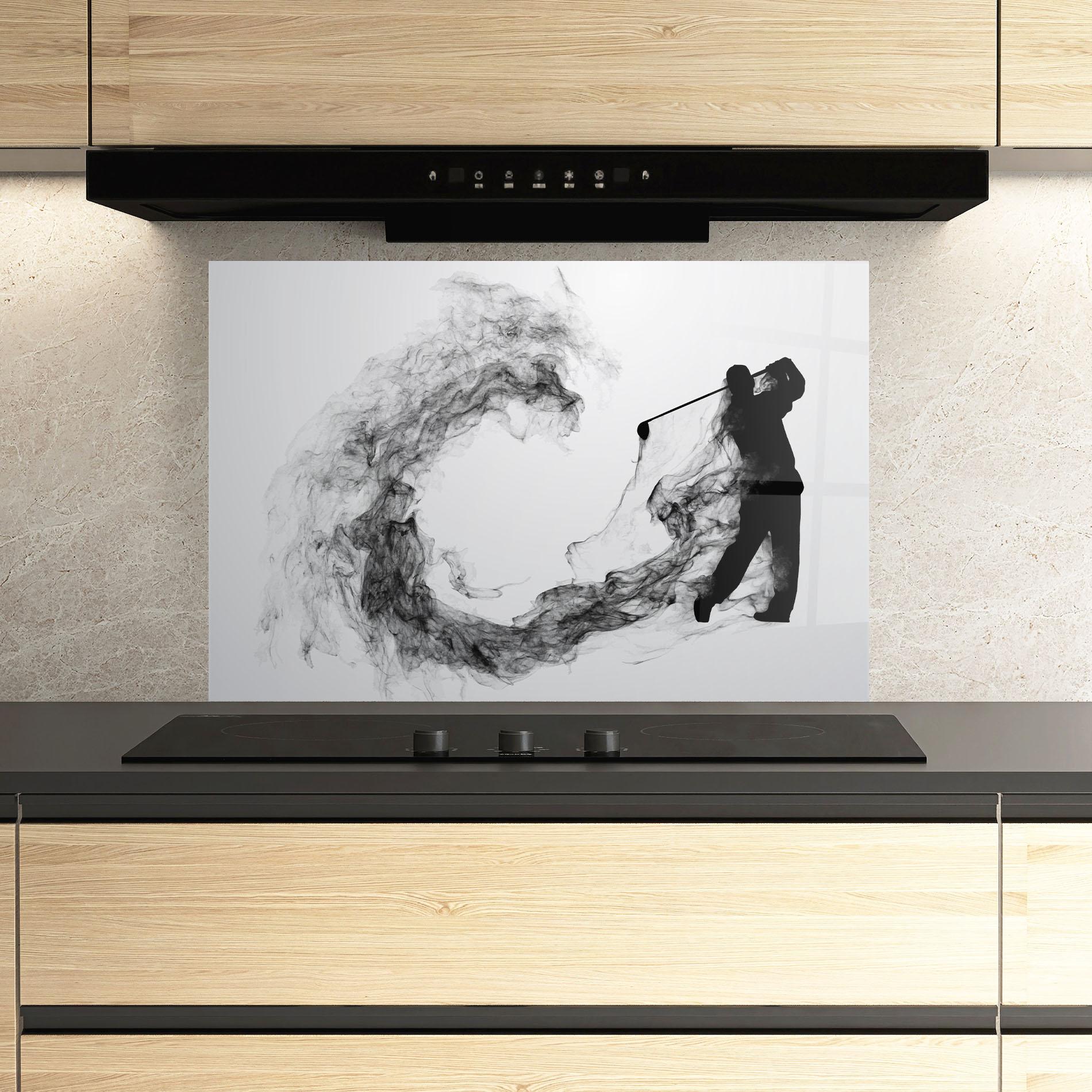 Konyhai üveg hátfal Golf Smoke mockup 3