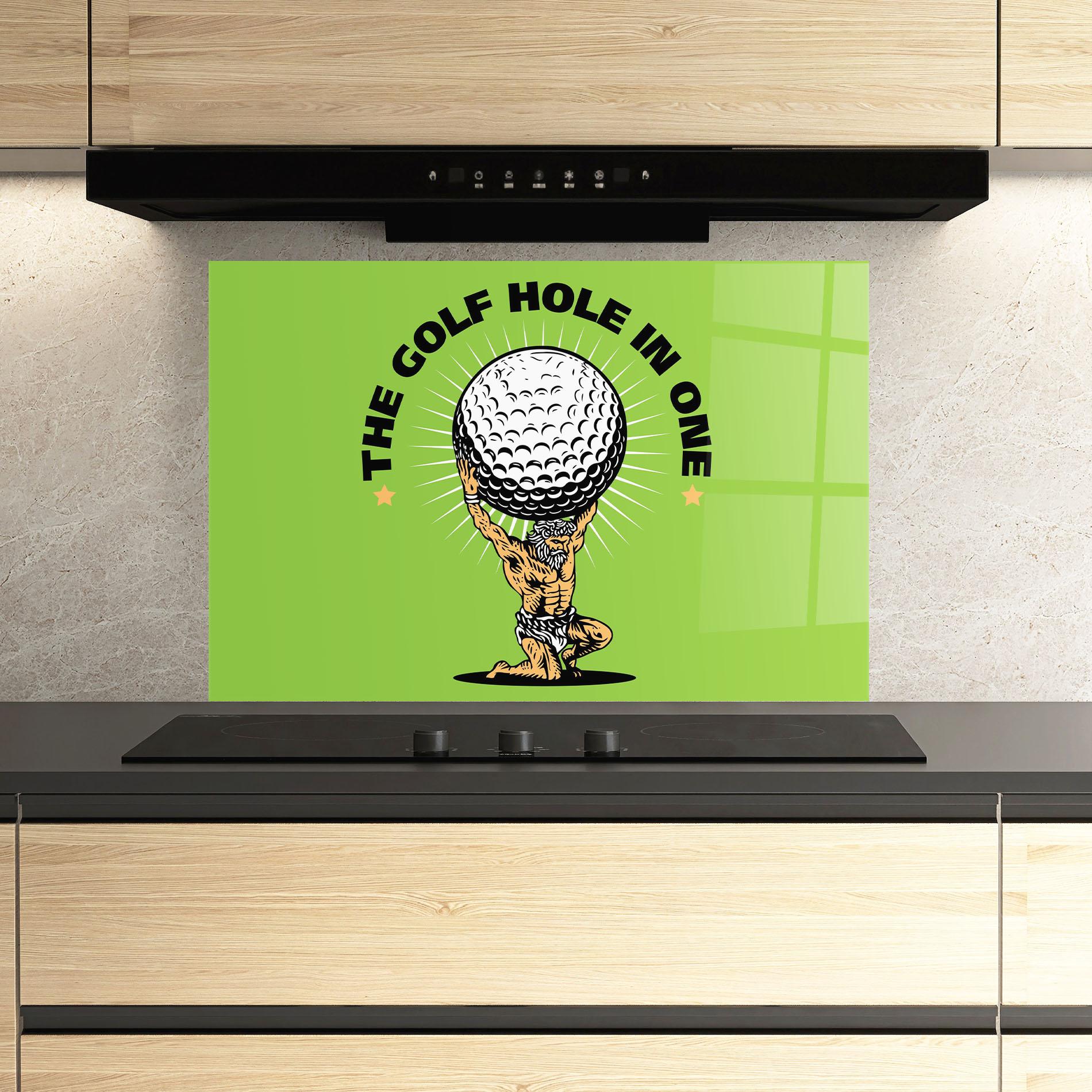 Konyhai üveg hátfal Hole In One mockup 3