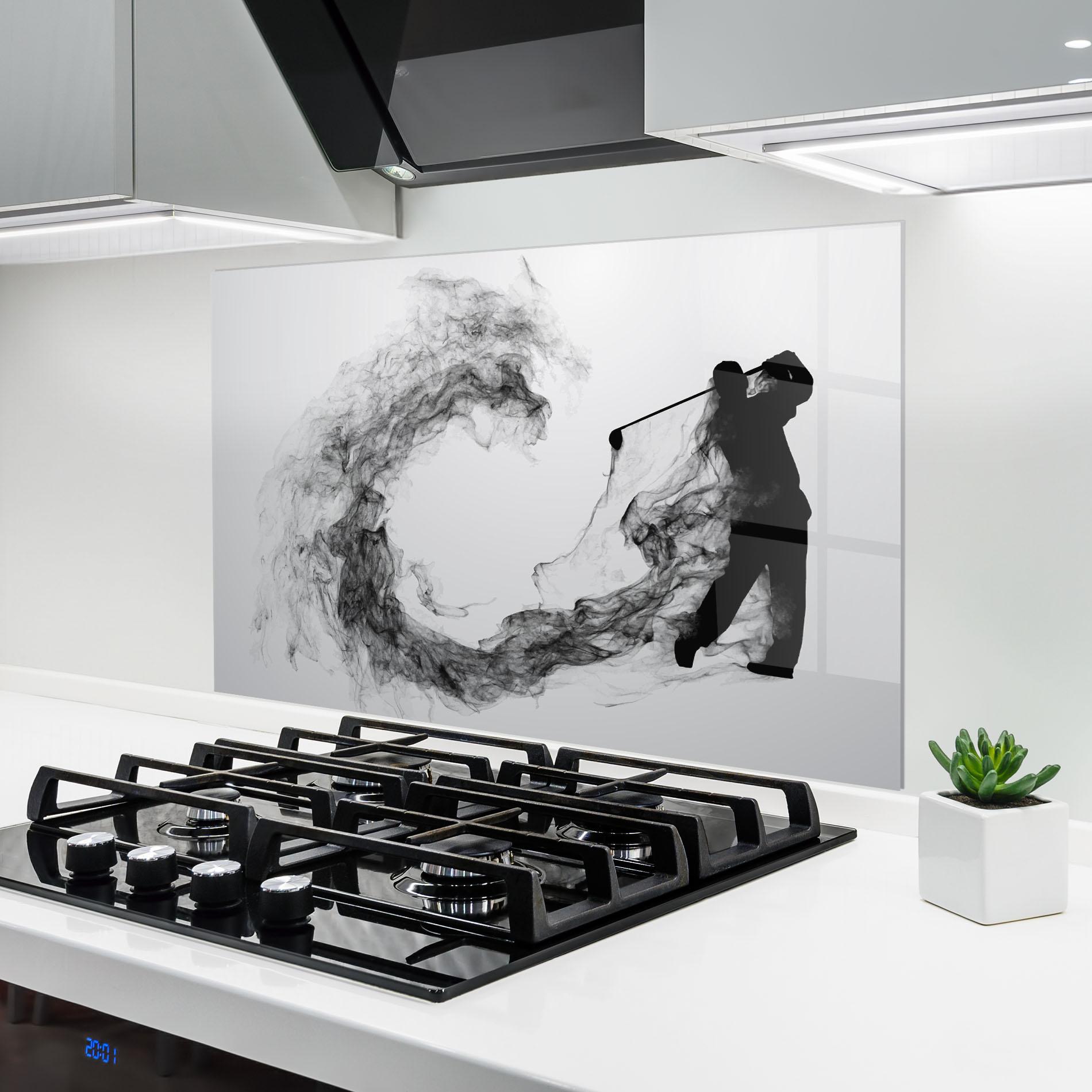 Konyhai üveg hátfal Golf Smoke mockup 6