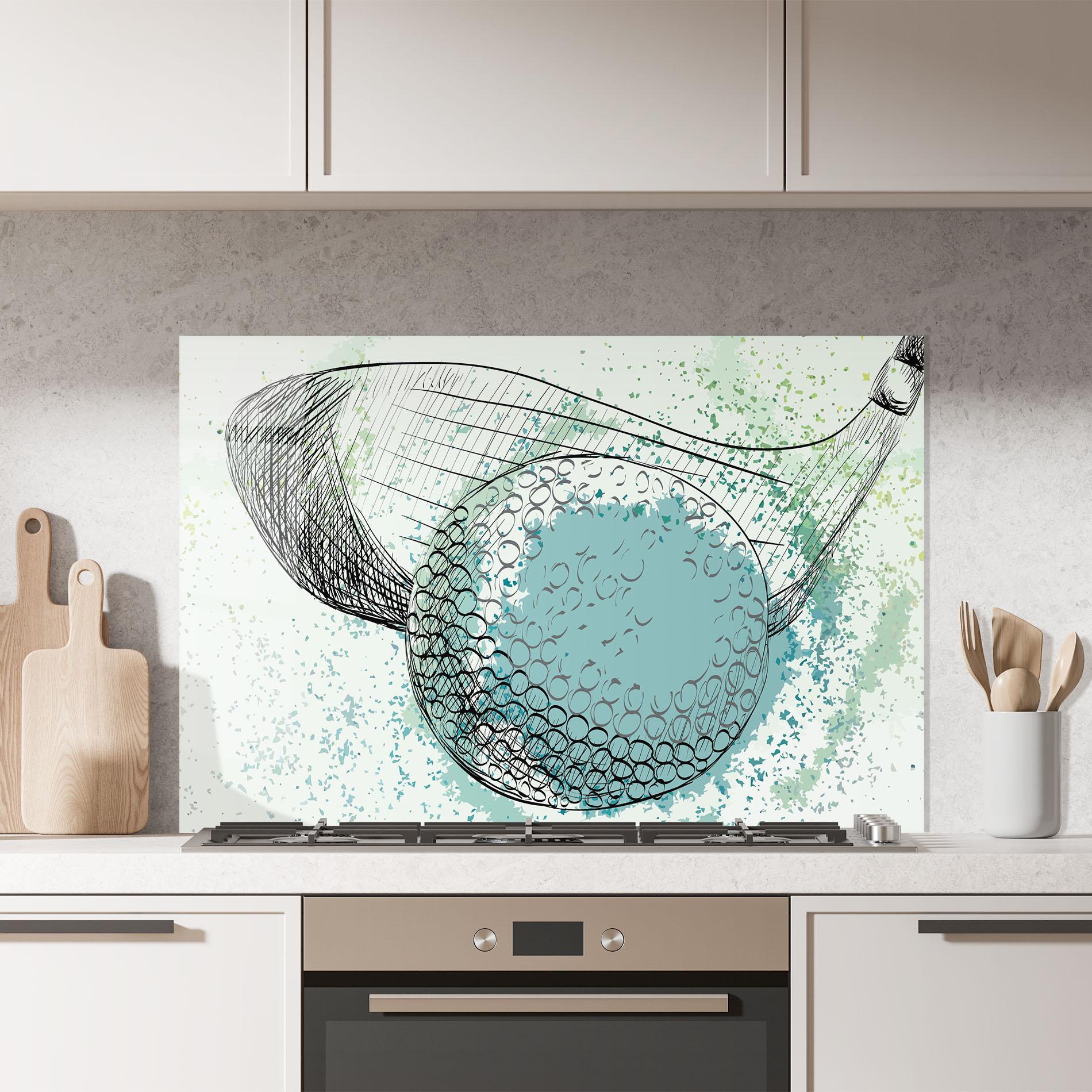 Konyhai üveg hátfal Blue Golf mockup 7