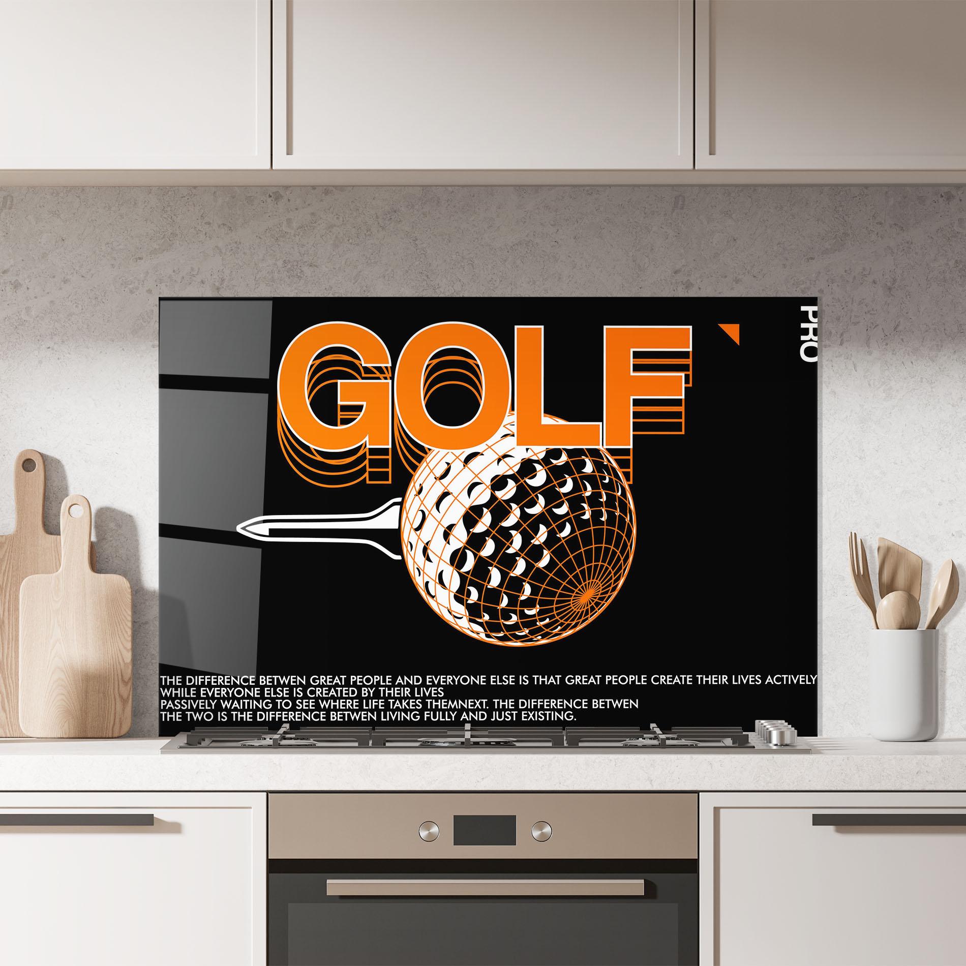 Konyhai üveg hátfal Golf Great People mockup 7