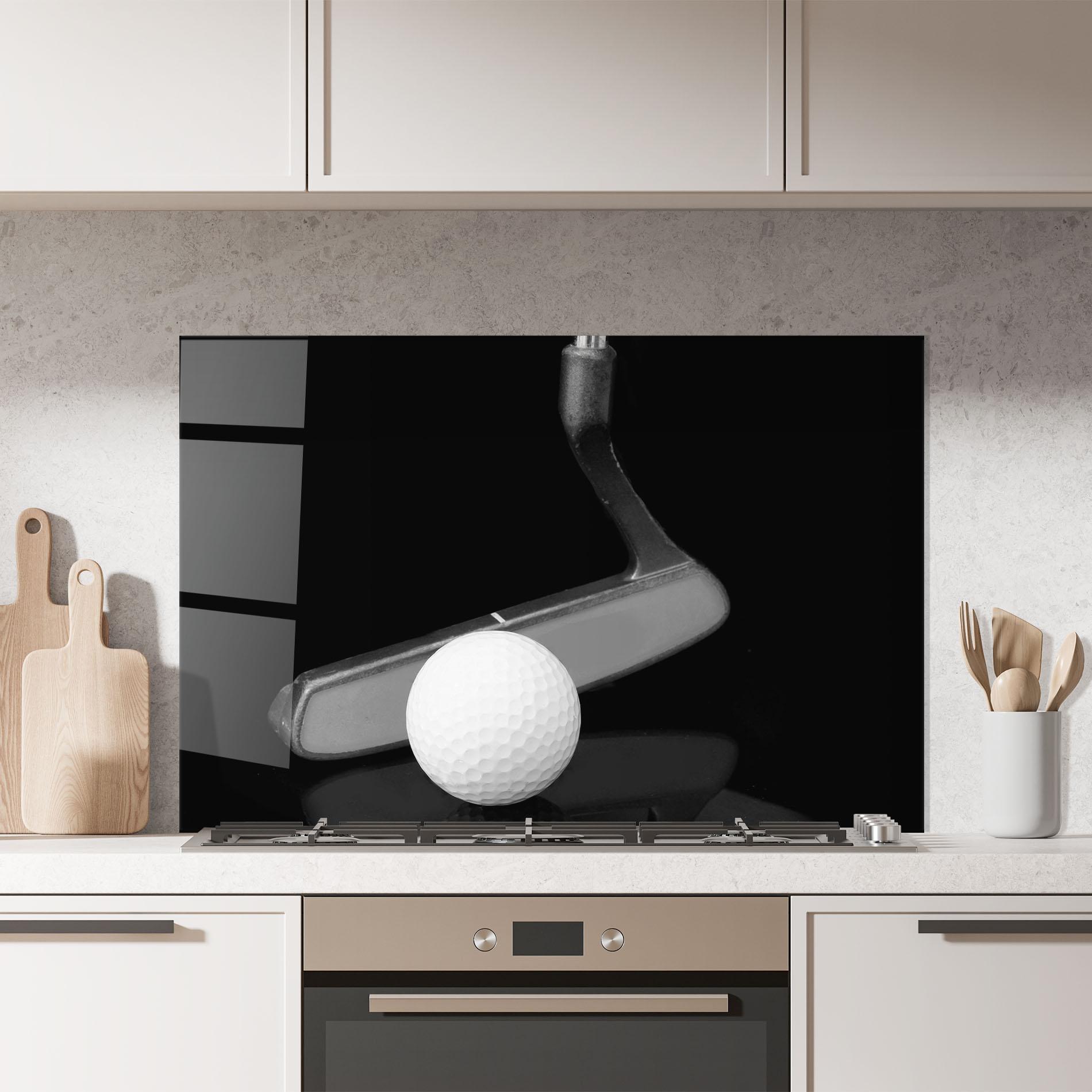 Konyhai üveg hátfal Golf Putter Head mockup 7