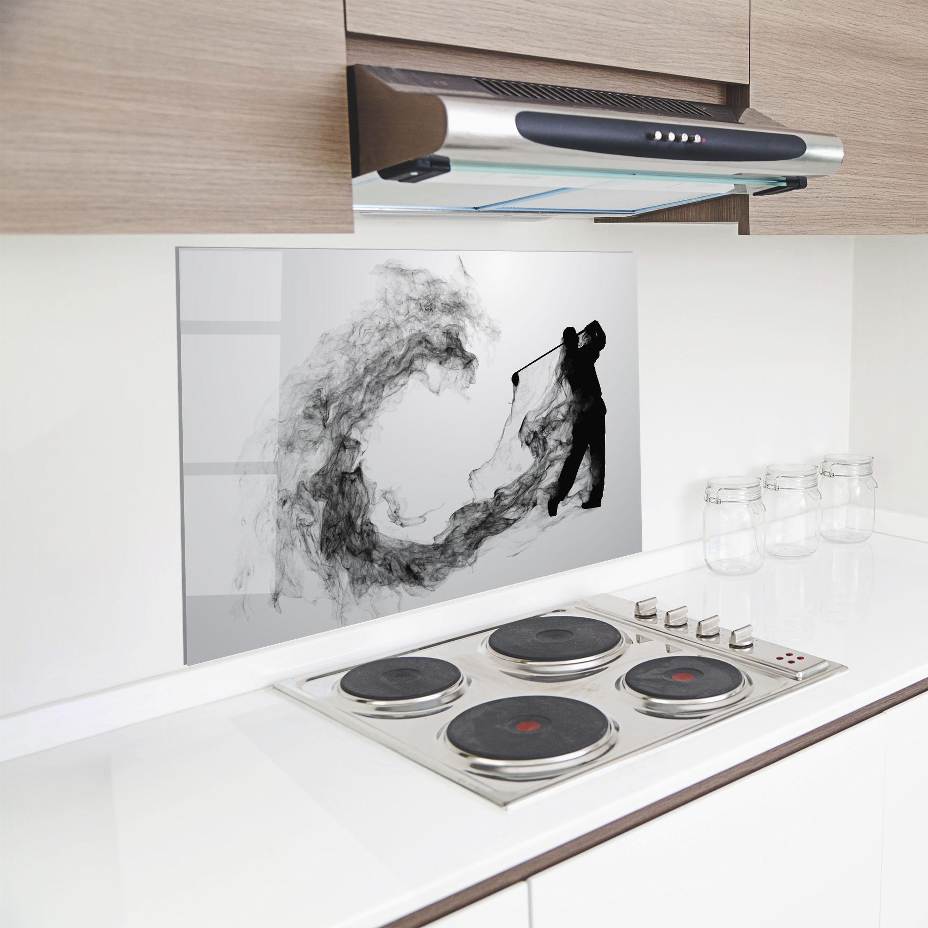 Konyhai üveg hátfal Golf Smoke mockup 8