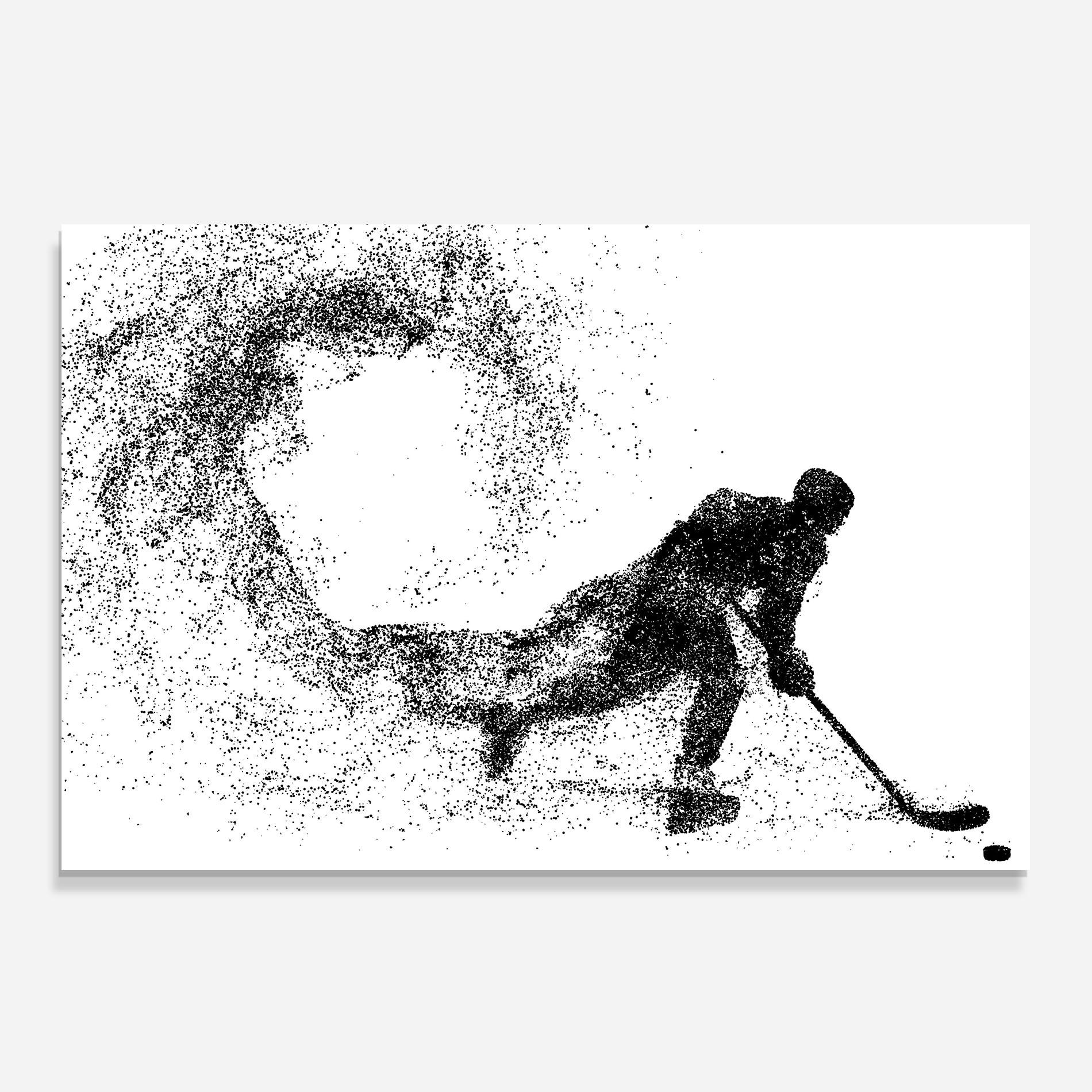 Konyhai üveg hátfal Playing Hockey mockup 0