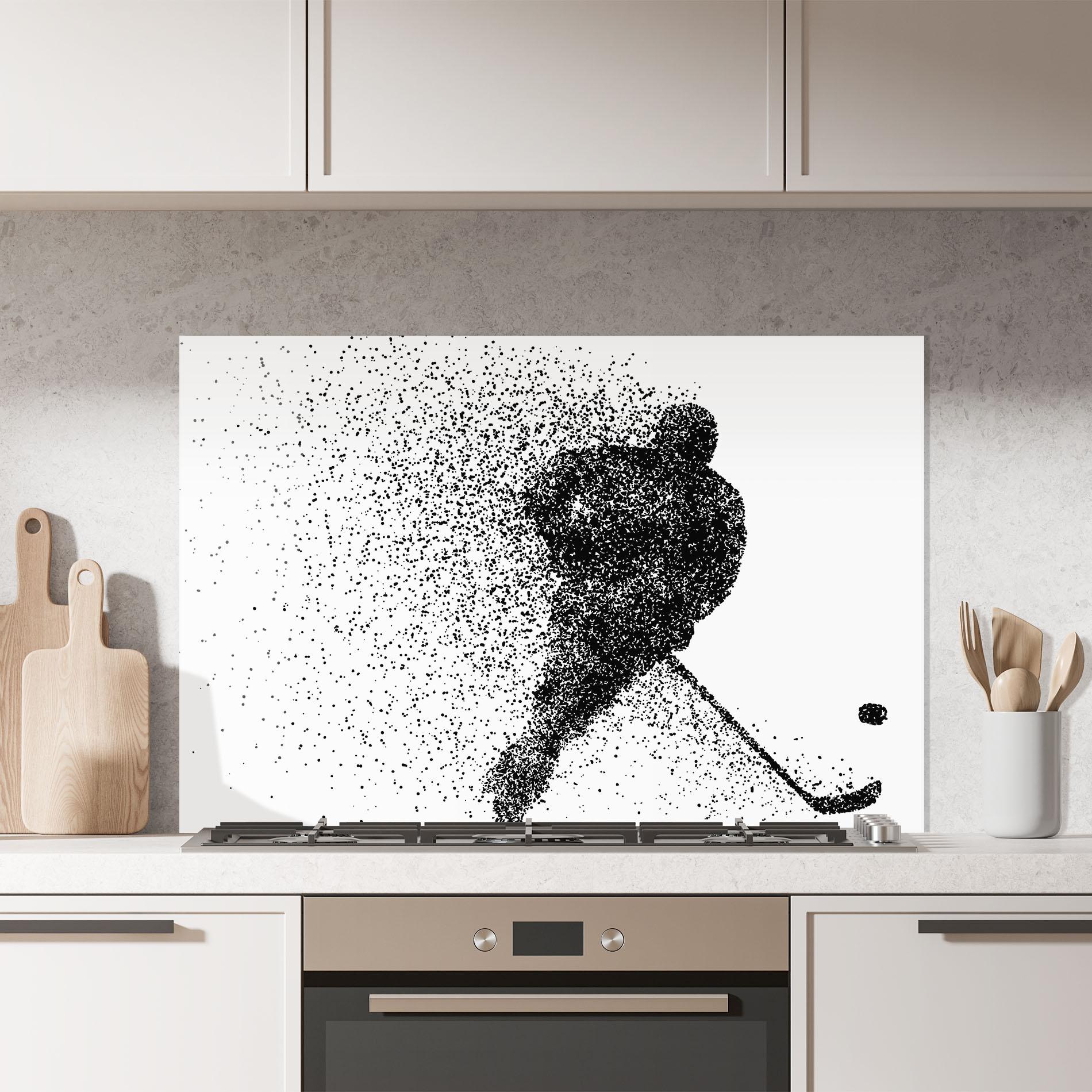 Konyhai üveg hátfal Hockey Art mockup 7