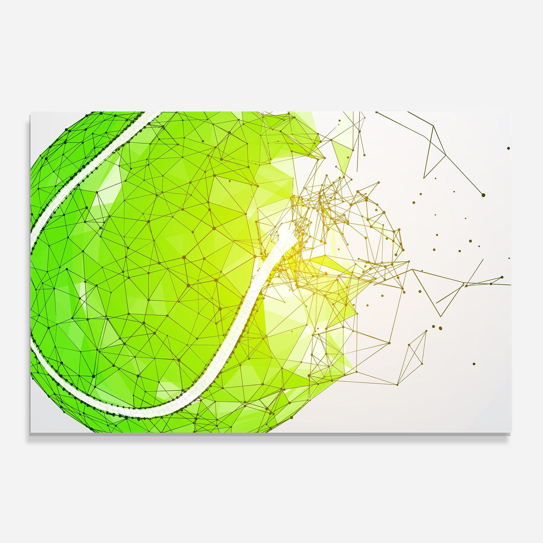 Konyhai üveg hátfal Green Line Tennis mockup 0