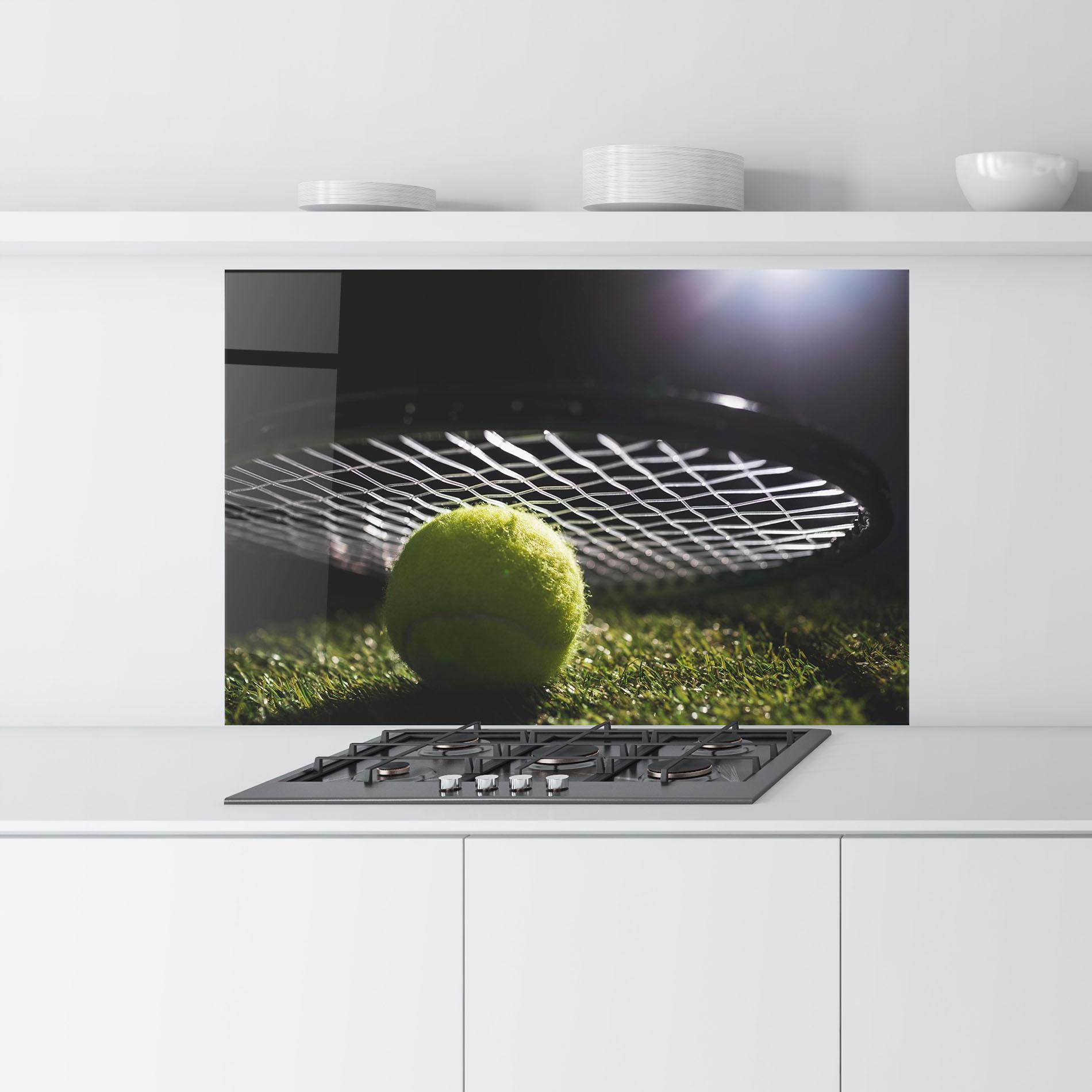 Konyhai üveg hátfal Close Up Tennis Ball mockup 9