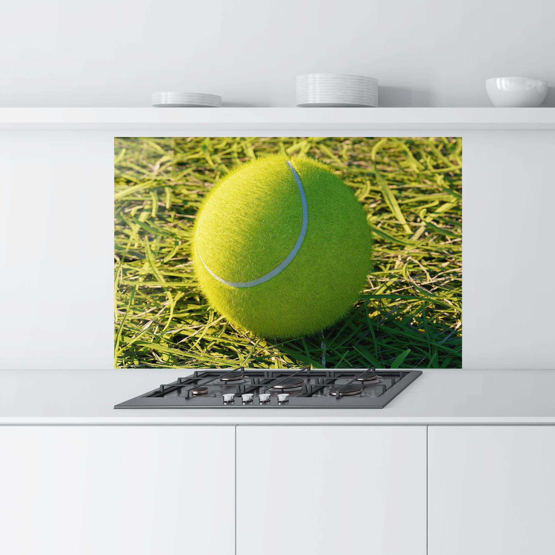 Konyhai üveg hátfal Green Tennis Ball mockup 9