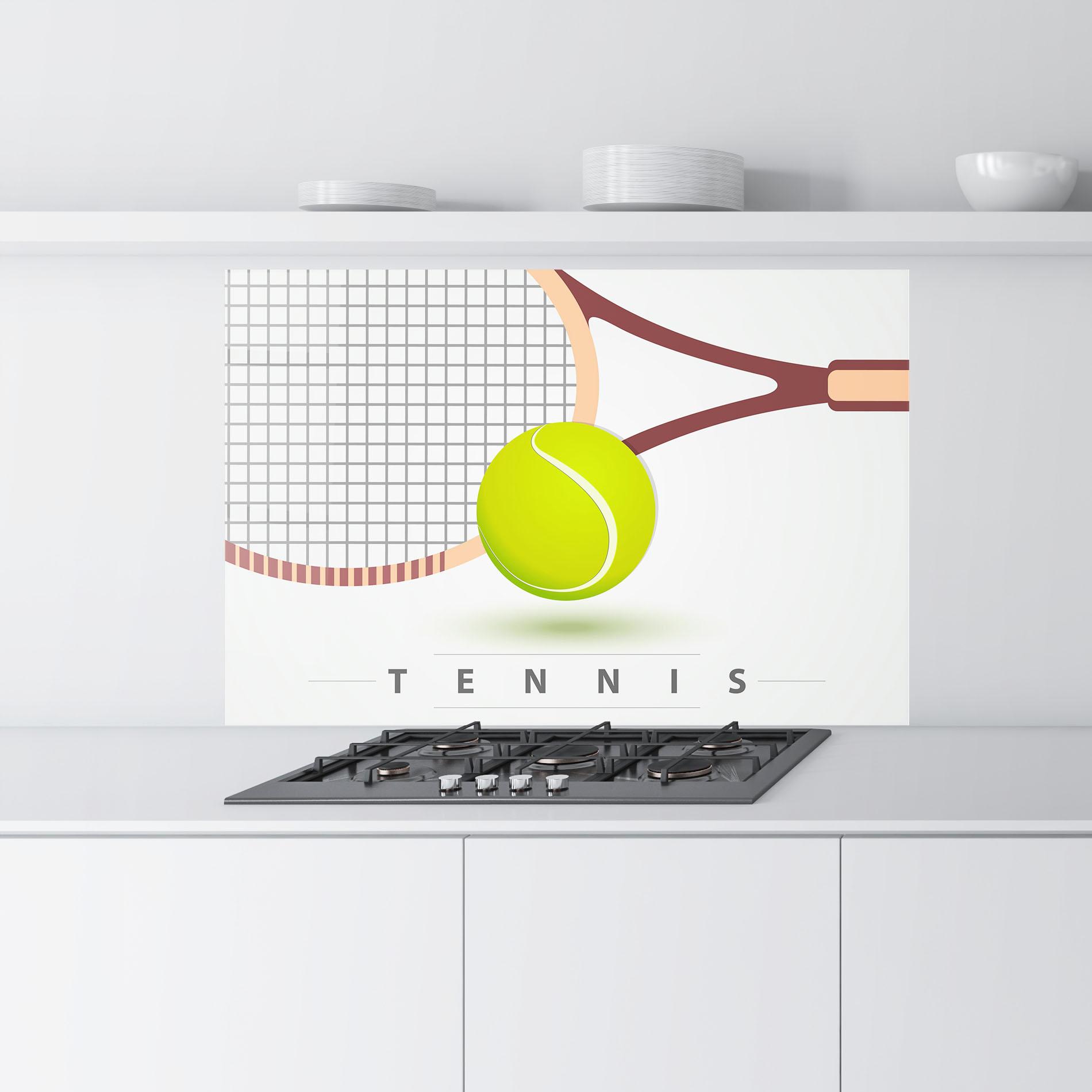Konyhai üveg hátfal Tennis Ball mockup 9