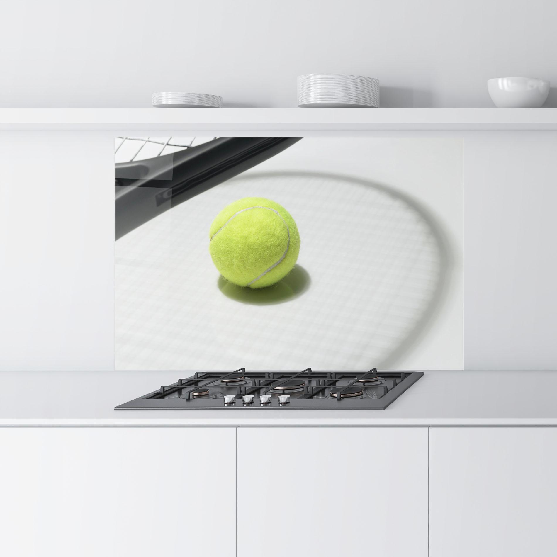 Konyhai üveg hátfal Tennis Racket Shadow mockup 9