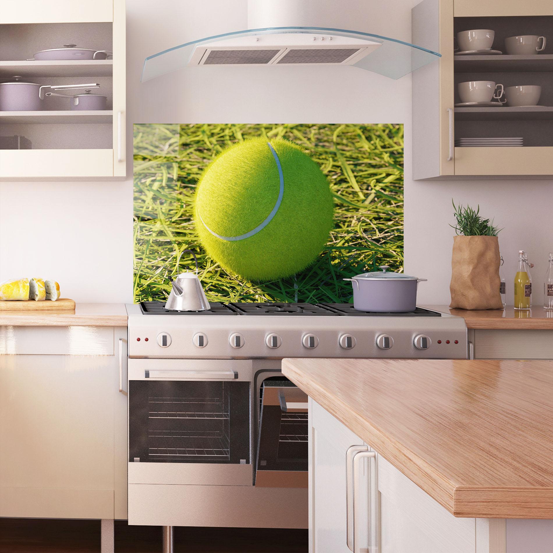 Konyhai üveg hátfal Green Tennis Ball mockup 1