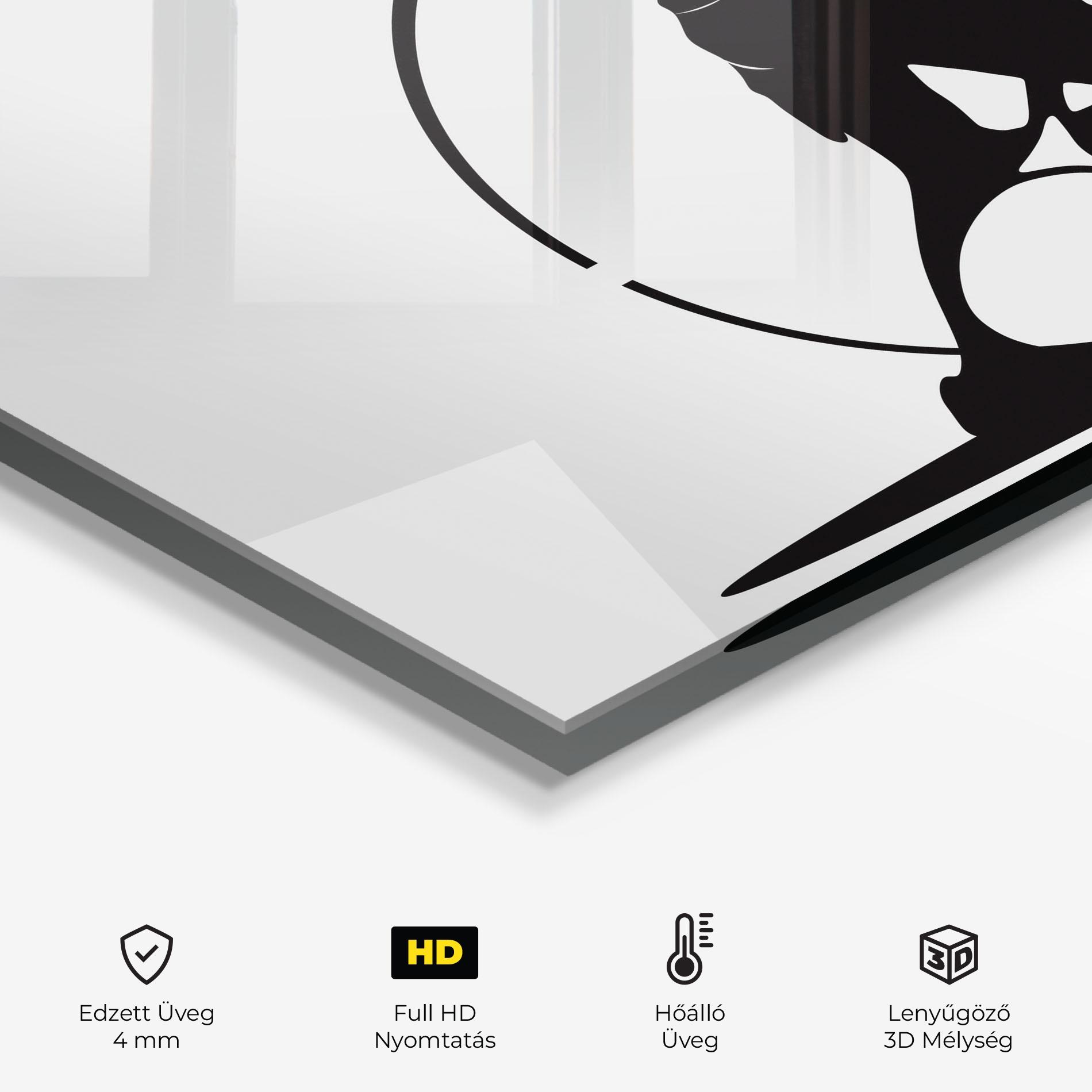 Konyhai üveg hátfal Black Tennis Circle mockup 2