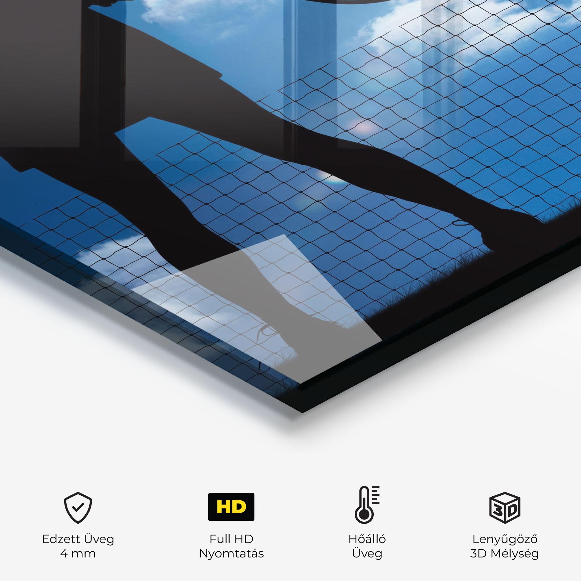 Konyhai üveg hátfal Blue Sky Tennis mockup 2