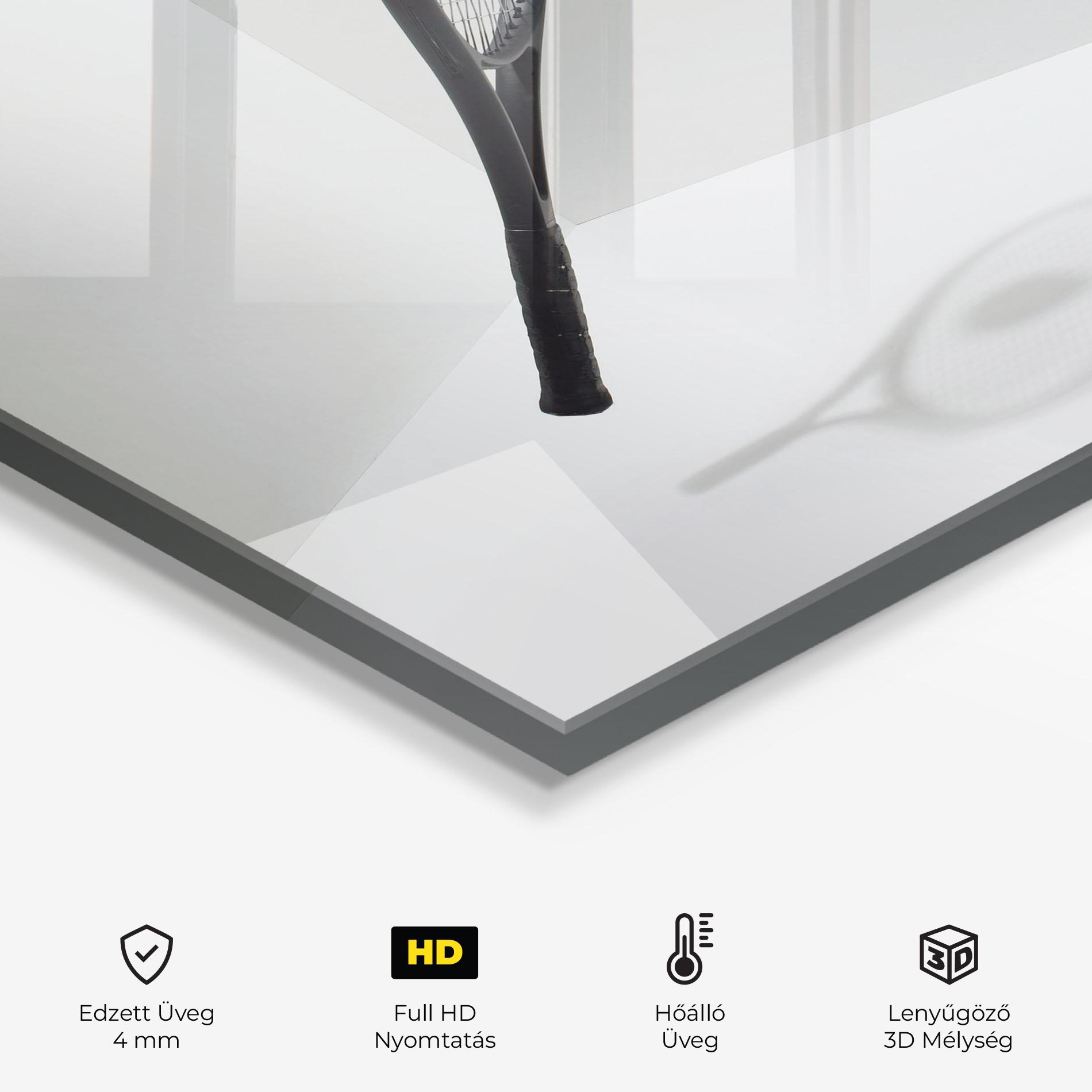 Konyhai üveg hátfal Broken Tennis Ball mockup 2